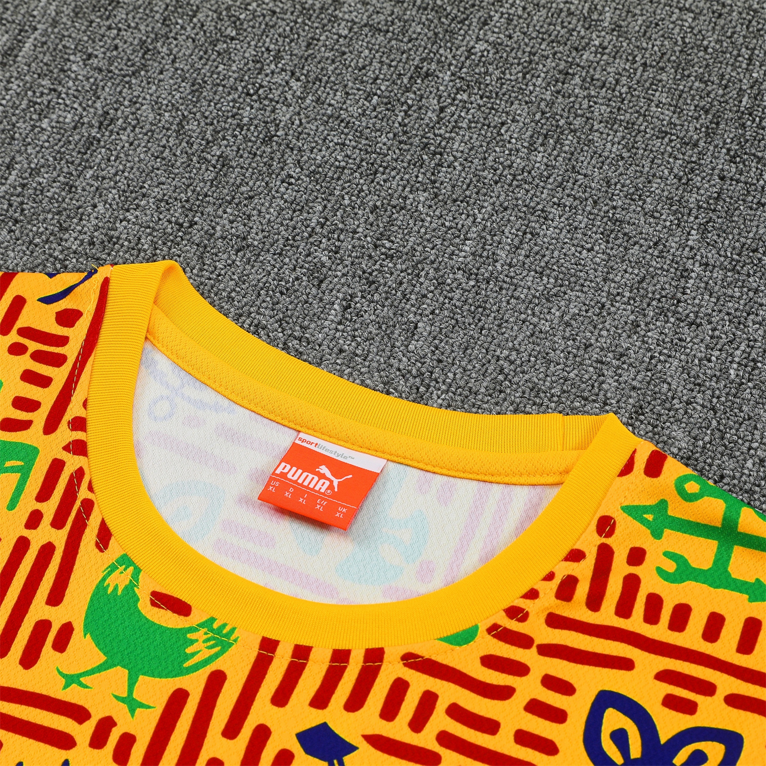 AlphaJersey-Ghana 2026 Short-Sleeve Training Set - Yellow Top and Shorts