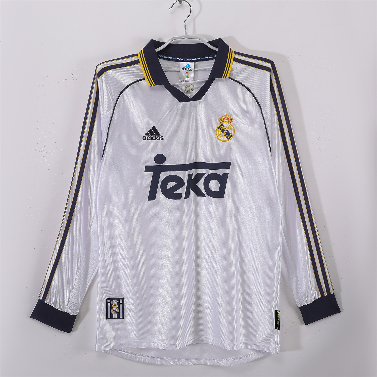 AlphaJersey-Retro Real Madrid 1998-00 Home Long Sleeves Jersey