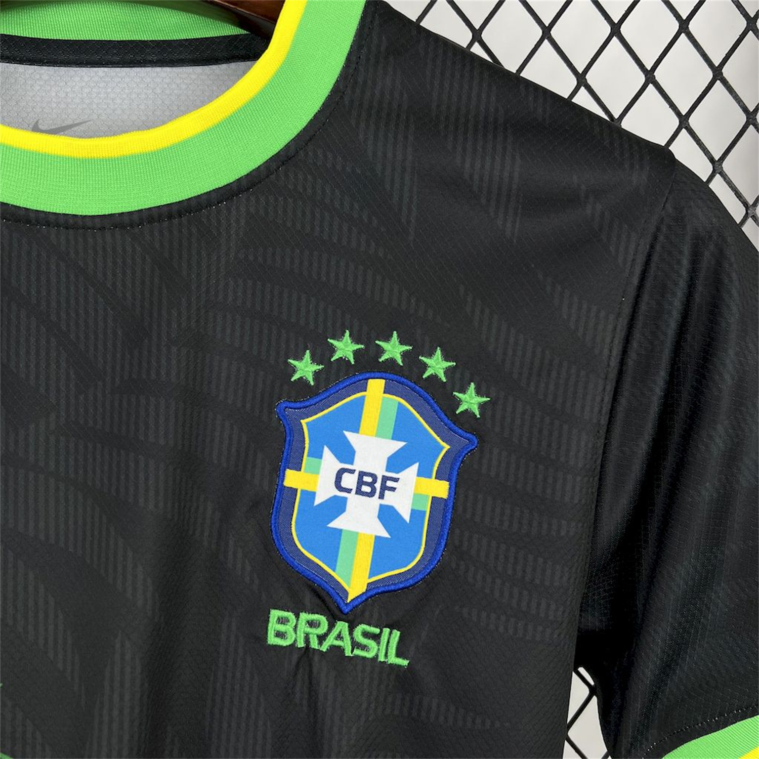 AlphaJersey-Brazil 25-26 Yellow Dove Black Jersey - Fans Version