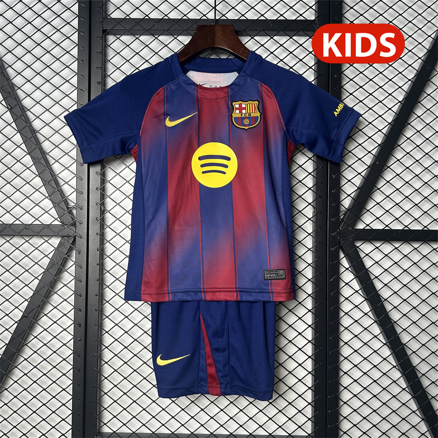 AlphaJersey-Barcelona 25-26 Home Kids Kit - Fans Version
