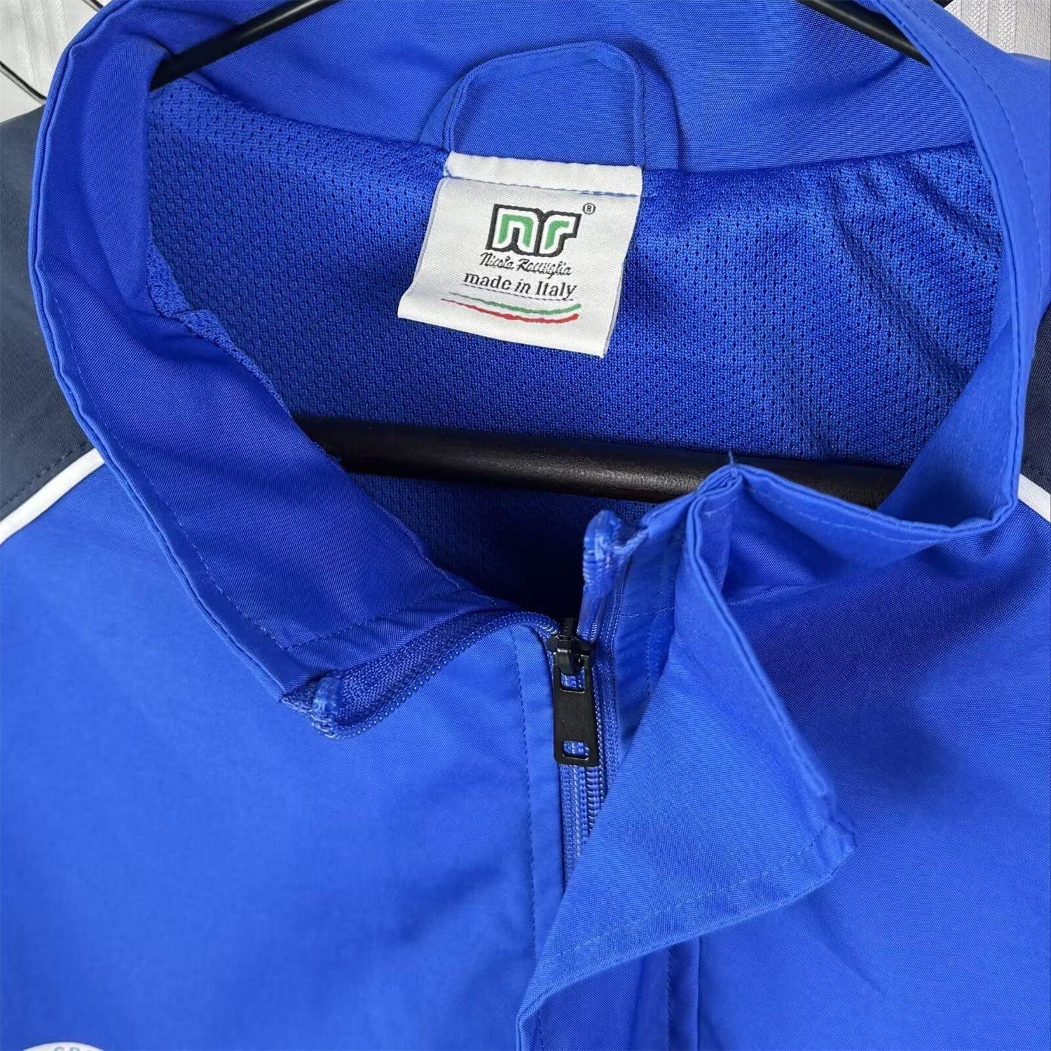 AlphaJersey-Retro Napoli 1989-90 Blue And Black Windbreaker