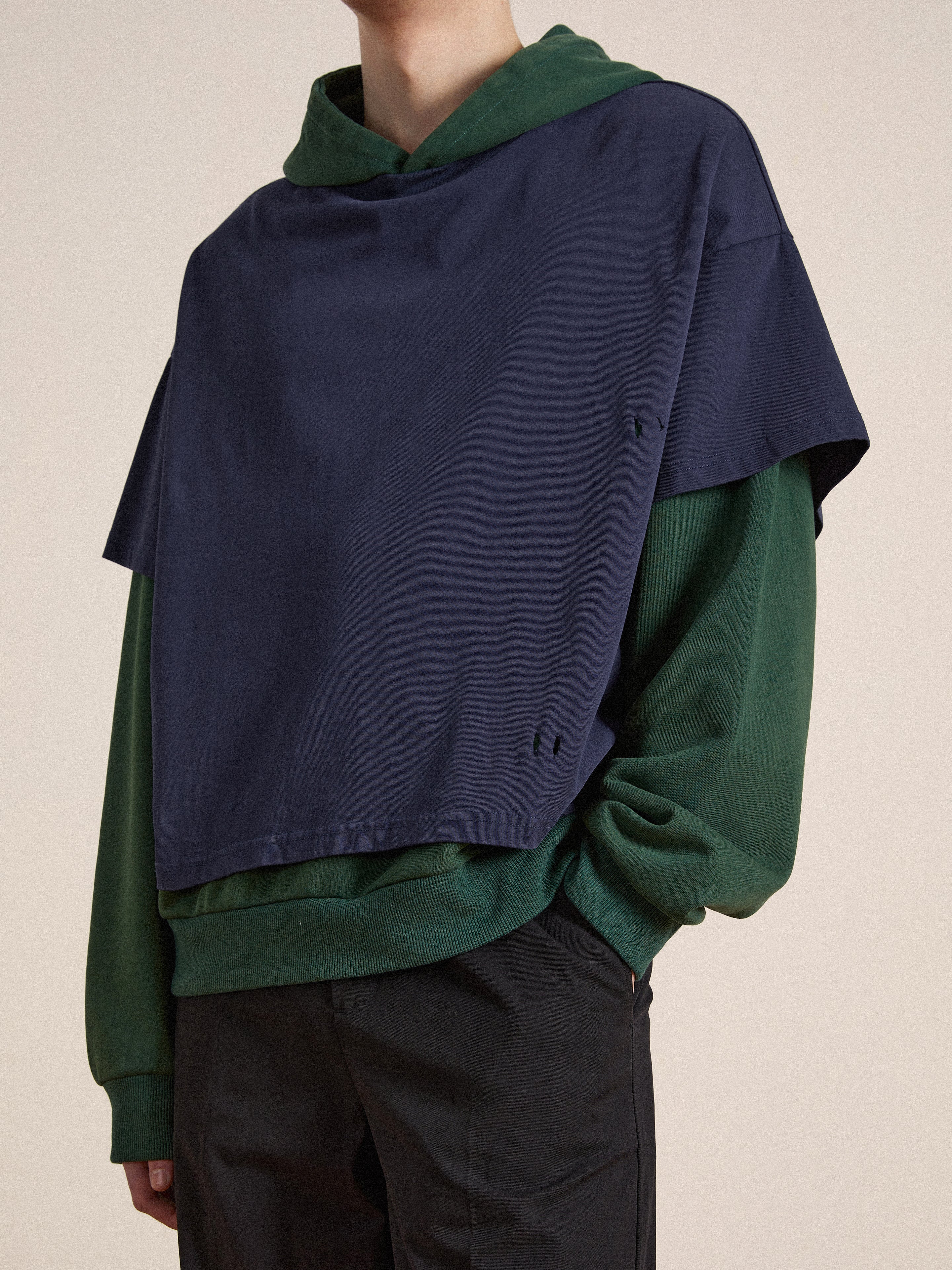 Double Layer Hoodie | Modern Menswear by yycbvcnbmmnbm