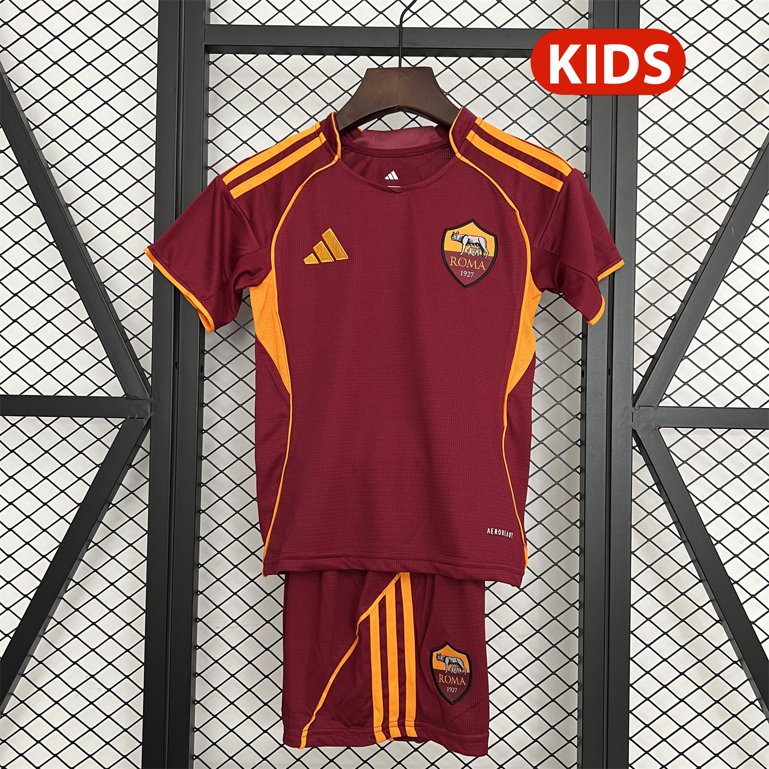 AlphaJersey-AS Roma 25-26 Home Unsponsored Kids Kit