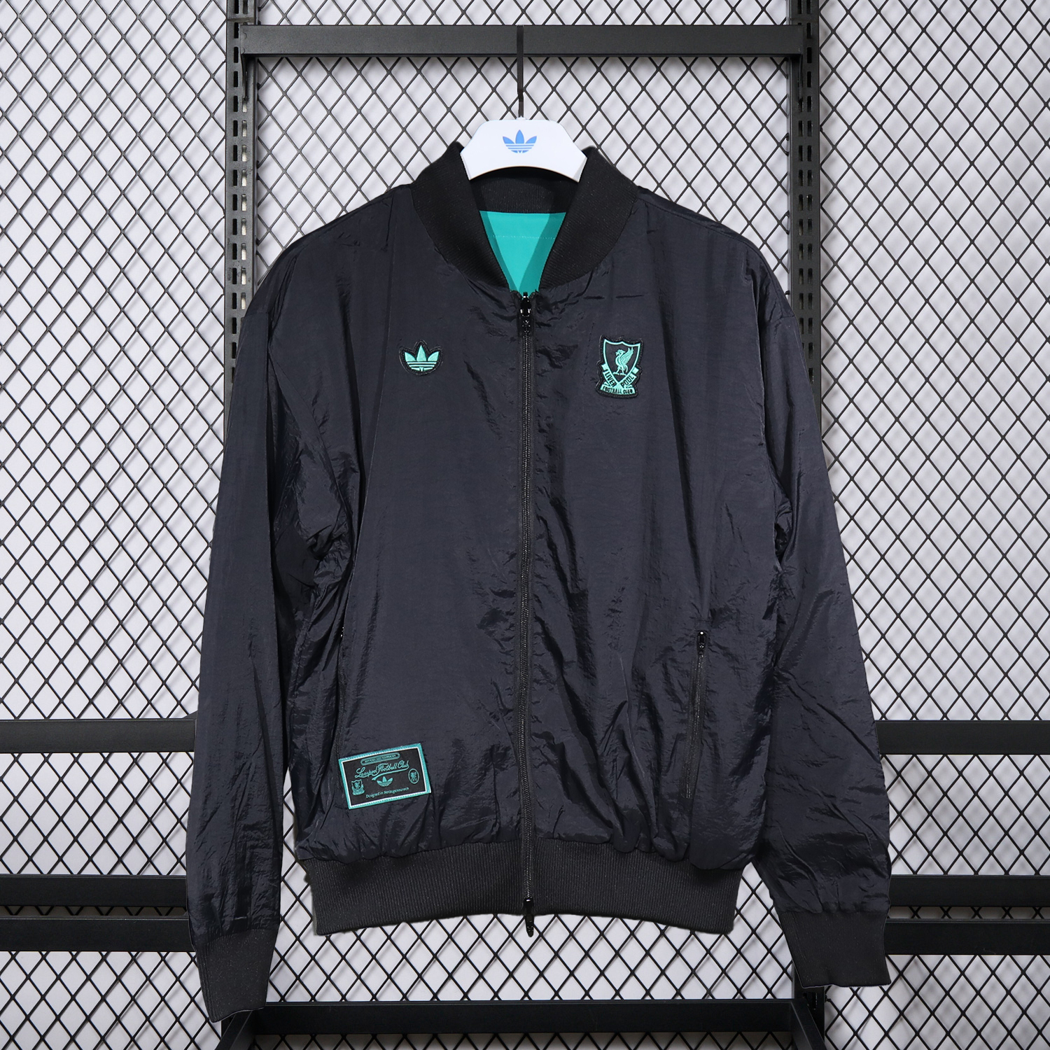 AlphaJersey-Liver.pool 25-26 Double Sided Reversible Windbreaker - Black & Green