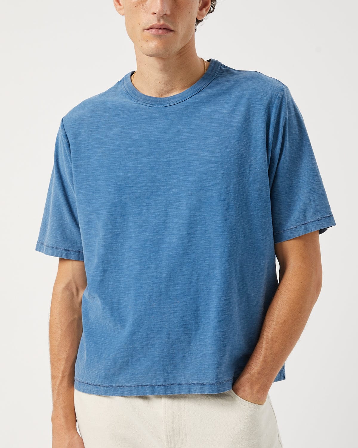 Slub Tee - Indigo | Modern Menswear by yycbvcnbmmnbm