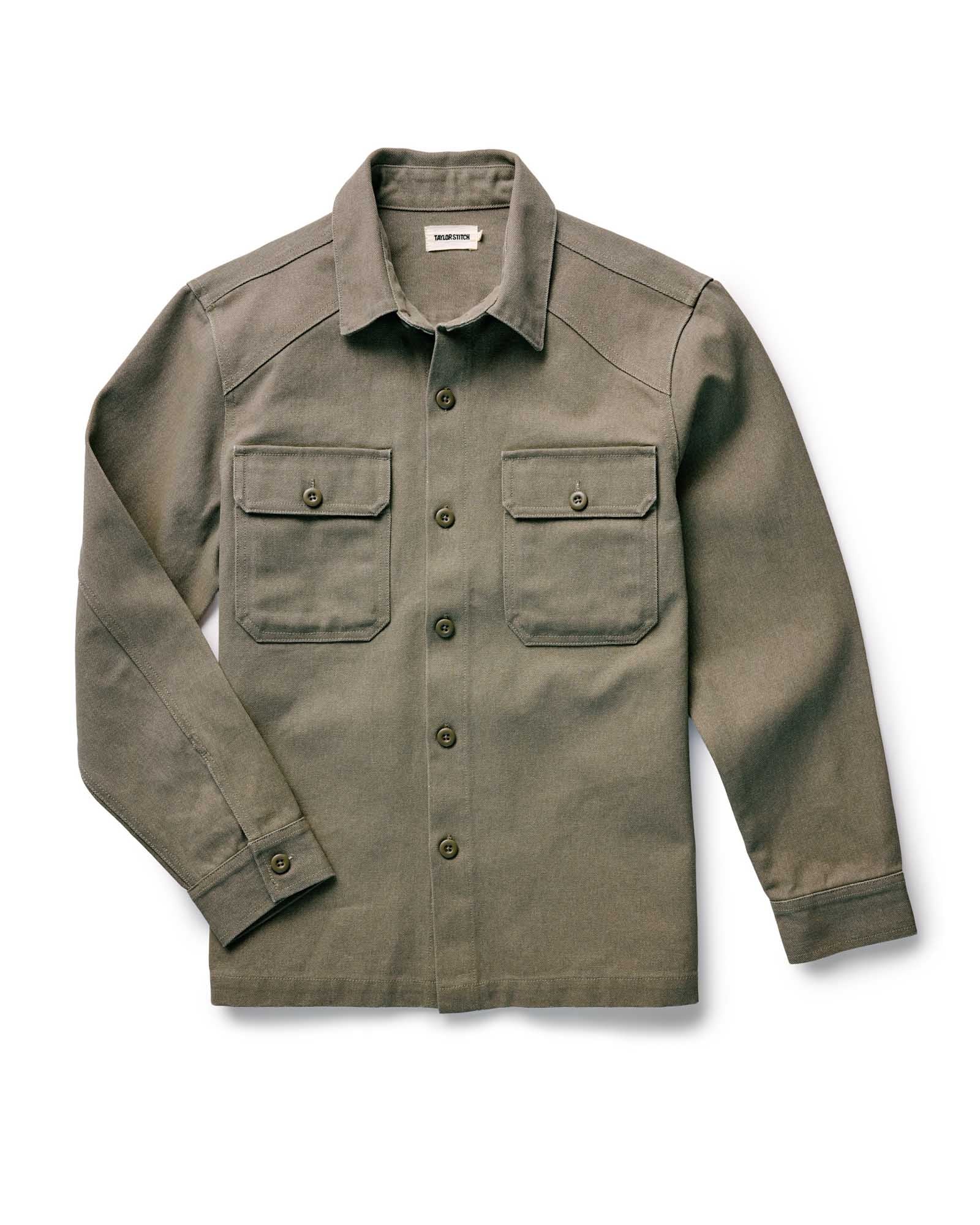 The Shop Shirt in Stone Chipped Canvas | Modern Menswear by yycbvcnbmmnbm