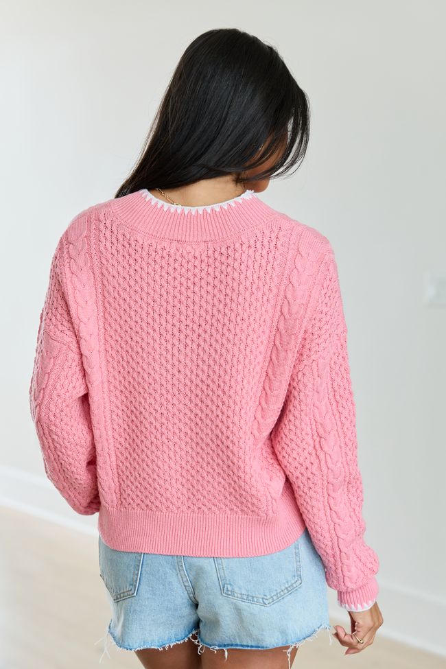 Justice Stitch Trim V-Neck Sweater | Elegant Women's Fashion by coolavocek