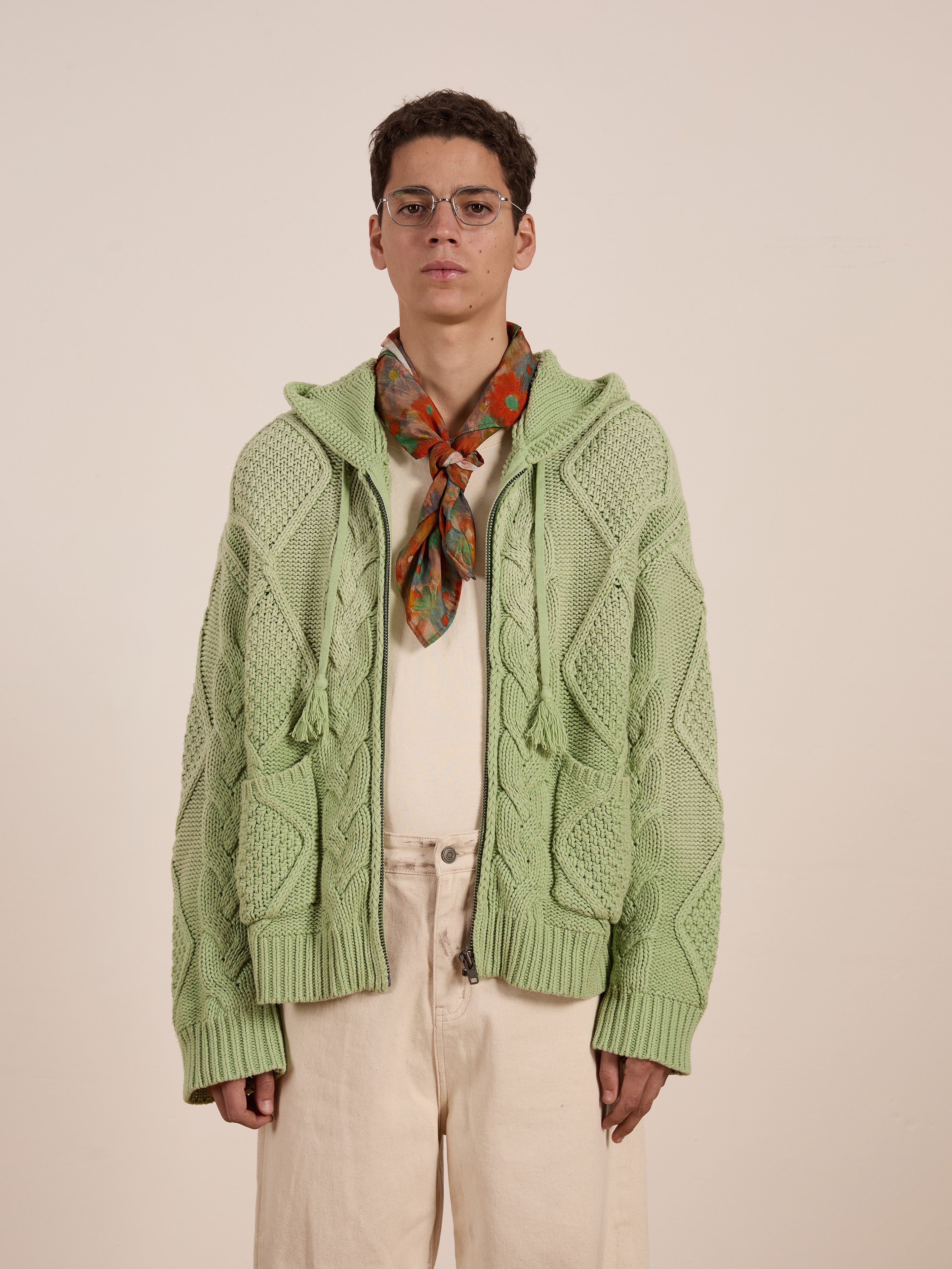 Zip Up Cable Knit Hoodie | Modern Menswear by yycbvcnbmmnbm