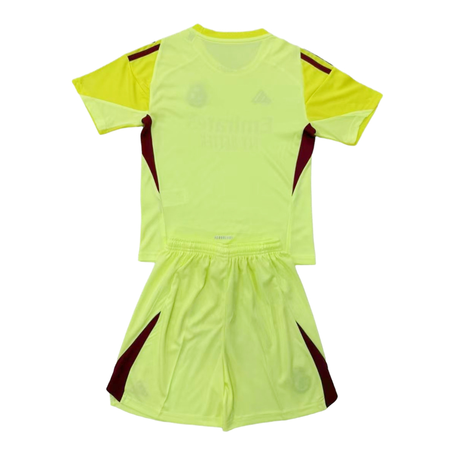 AlphaJersey-Real Madrid 25-26 Light Yellow Goalkeeper Kids Kit