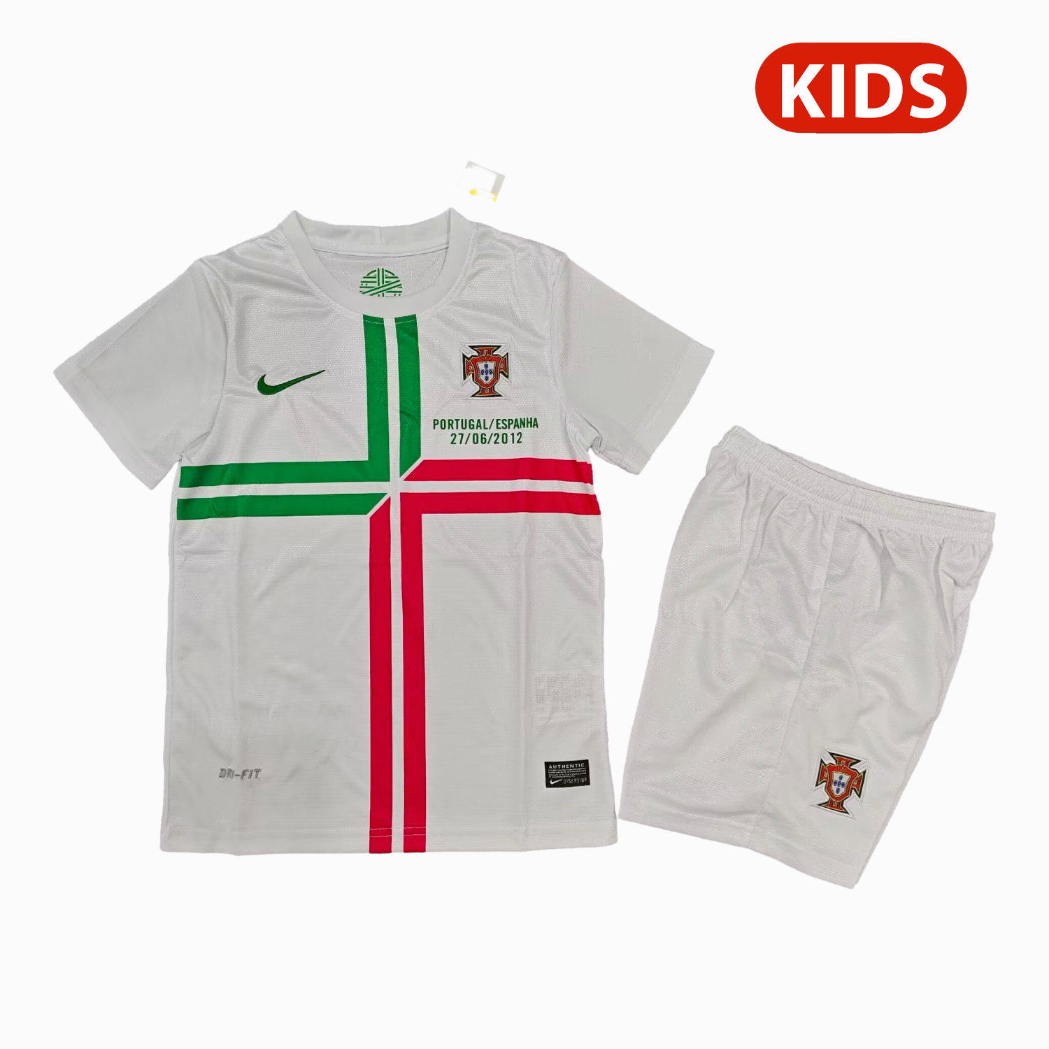AlphaJersey-Retro Portugal 2012 Away Kids Kit