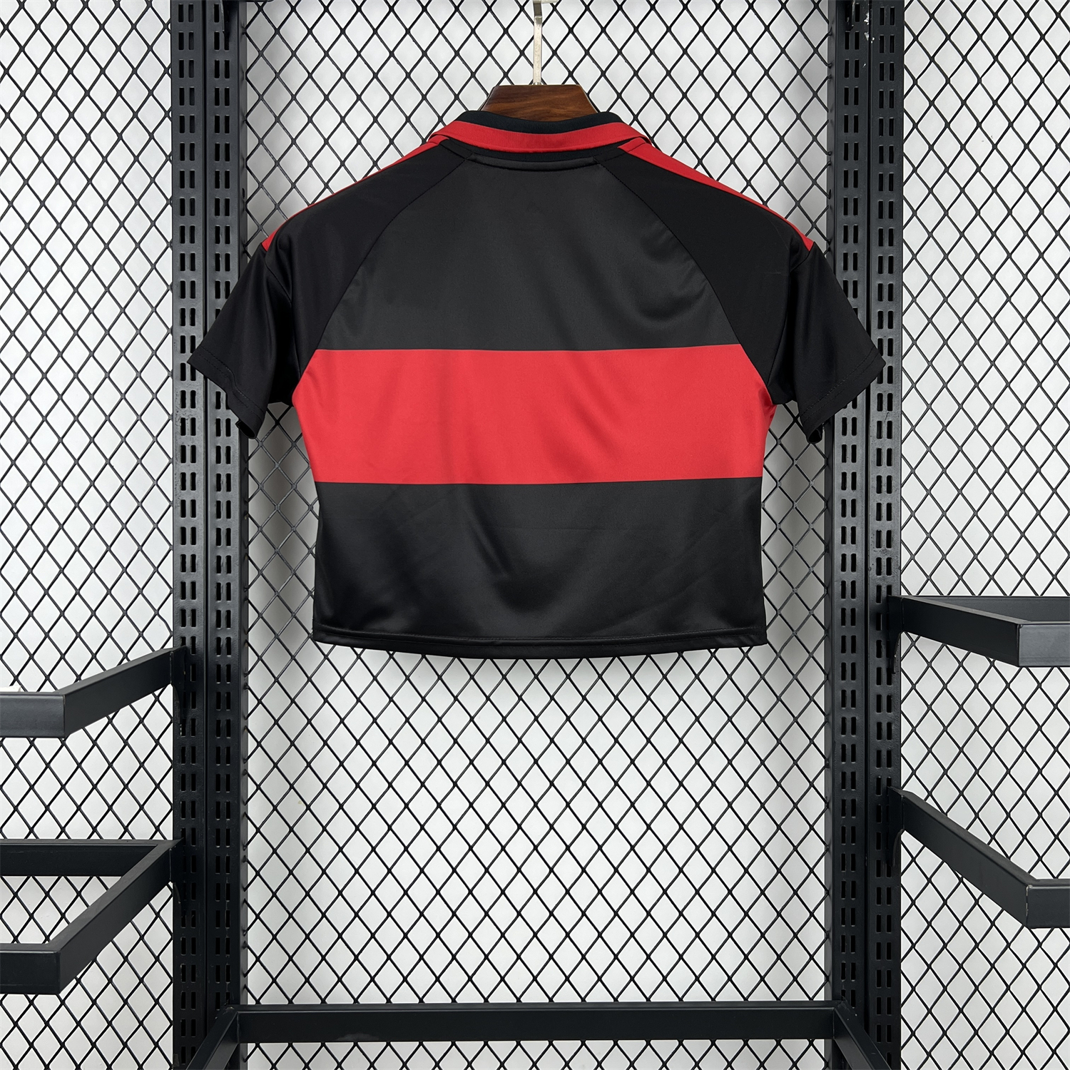 AlphaJersey-Women's Flamengo 26-27 Home Red And Black Cropped Jersey