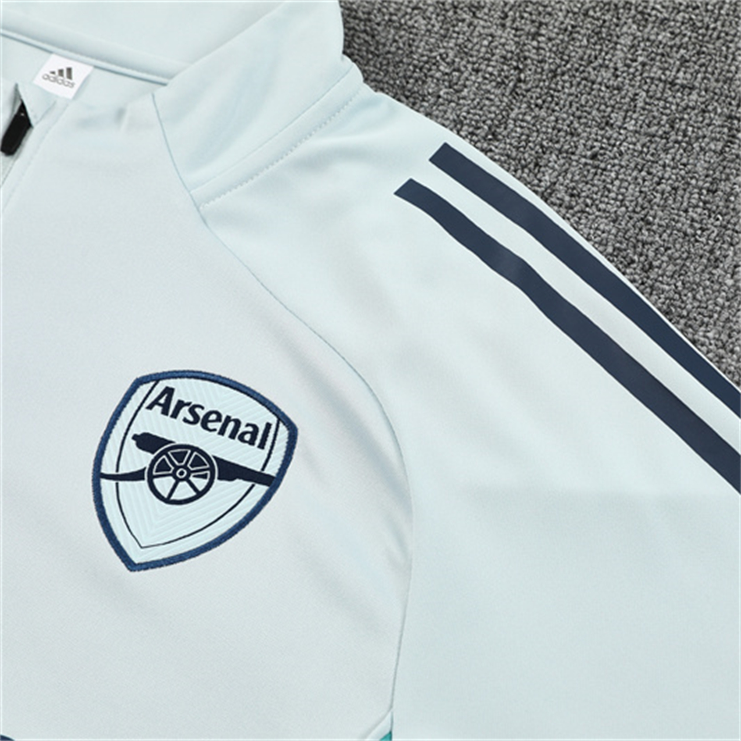 AlphaJersey-Arsenal 25-26 Long Sleeves Training Set - Light Grey Top & Blue Pants