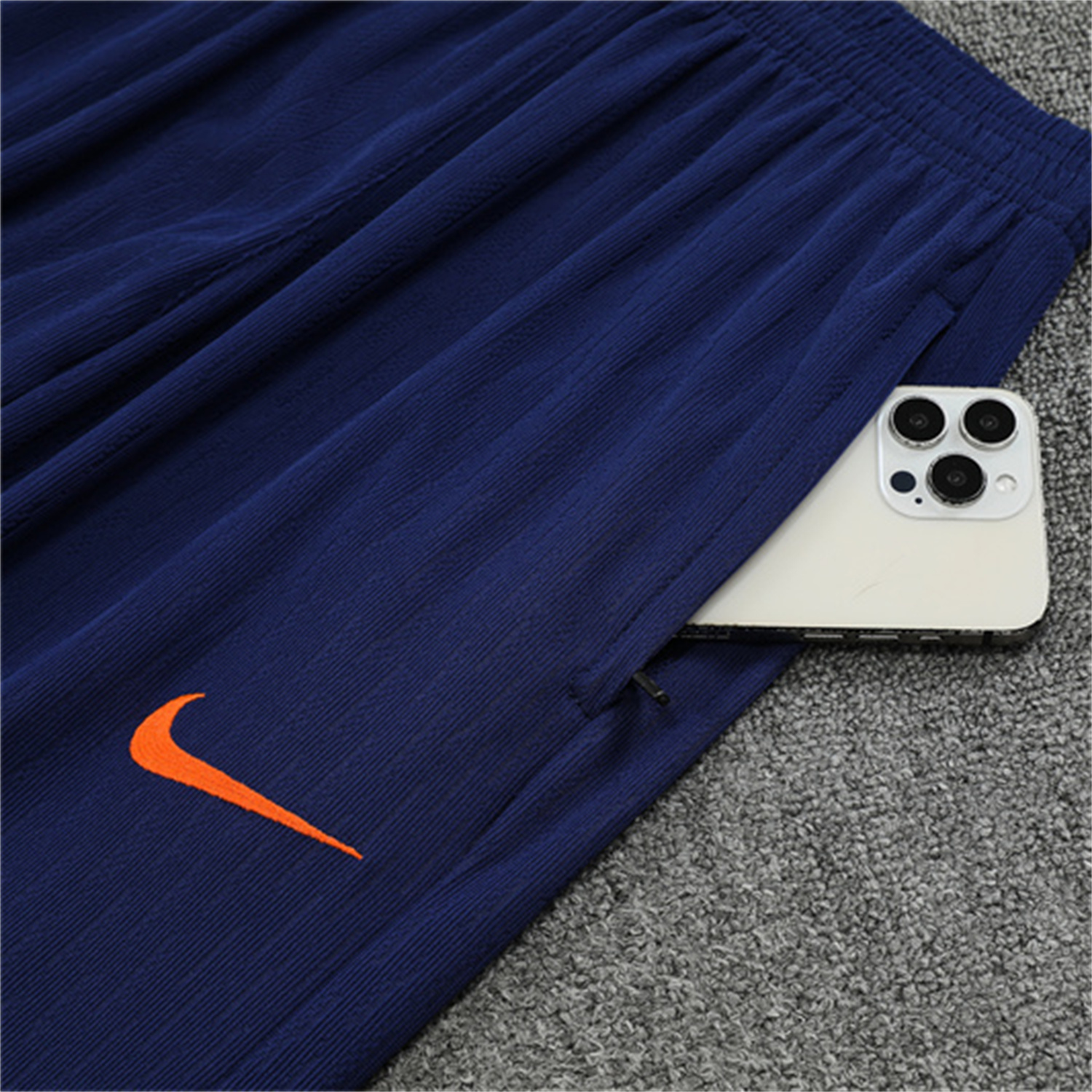 AlphaJersey-Barcelona 25-26 Long Sleeve Training Set - Red Blue Line Top & Blue Pants