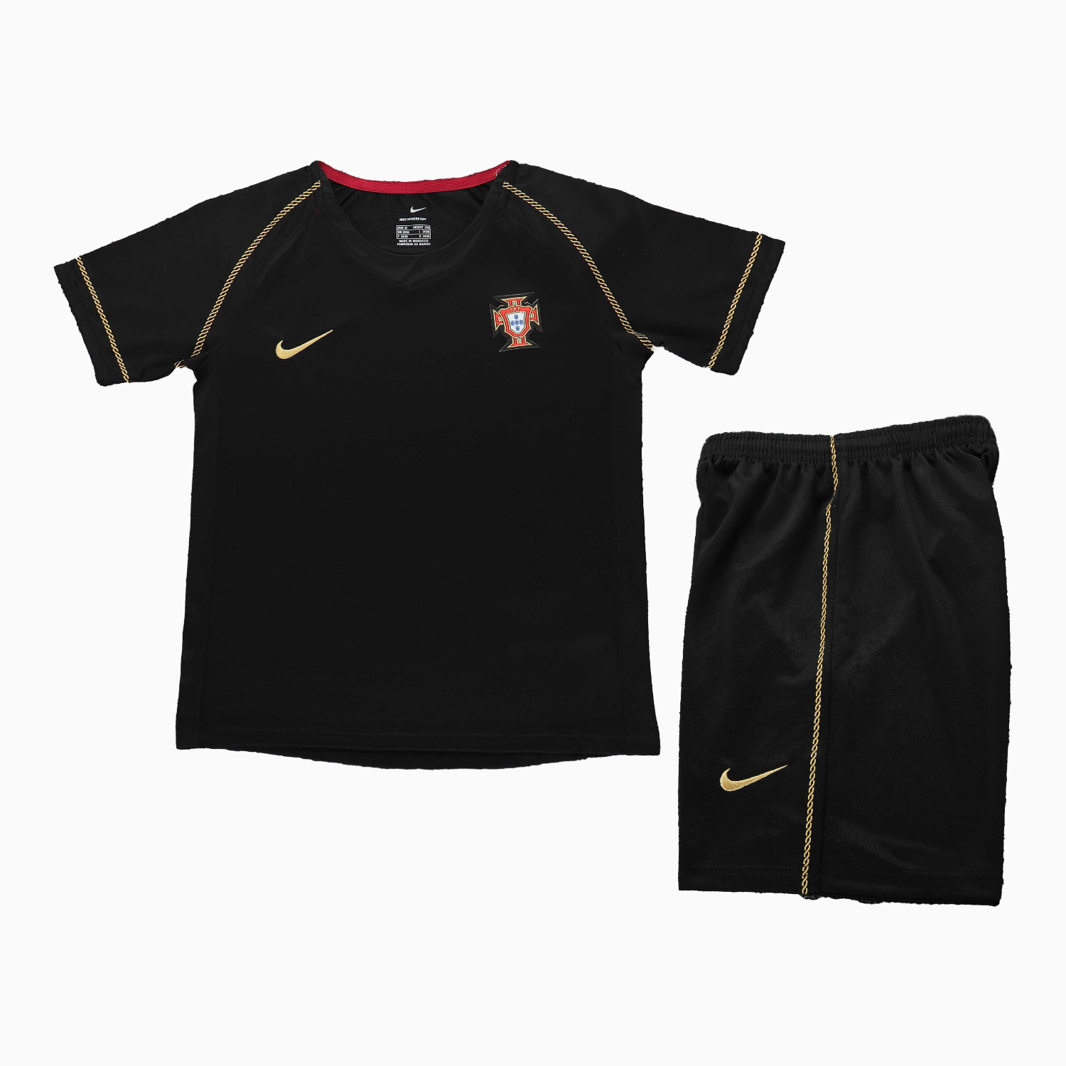 AlphaJersey-Retro Portugal 2006 Away Kids Kit