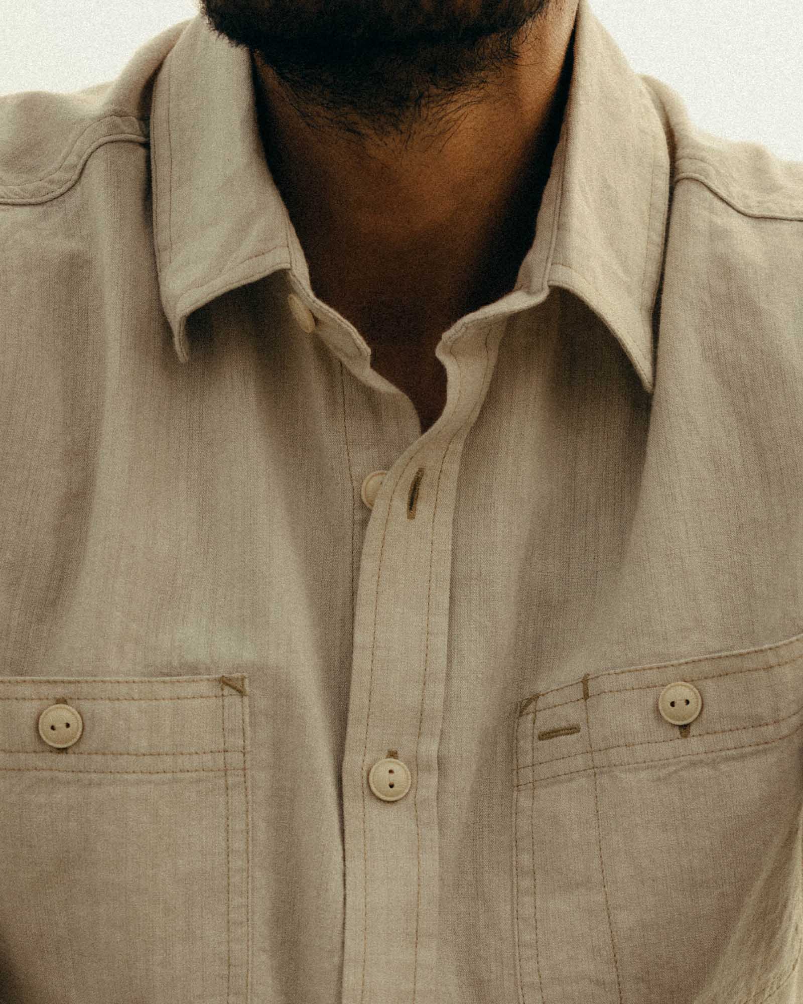 The Foundry Shirt in Natural Chambray | Modern Menswear by yycbvcnbmmnbm