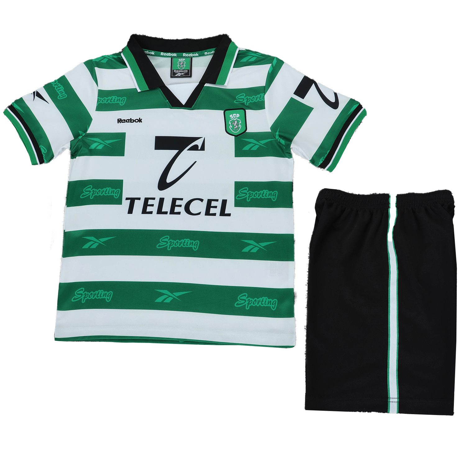AlphaJersey-Retro Sporting CP 1999-00 Home Kids Kit
