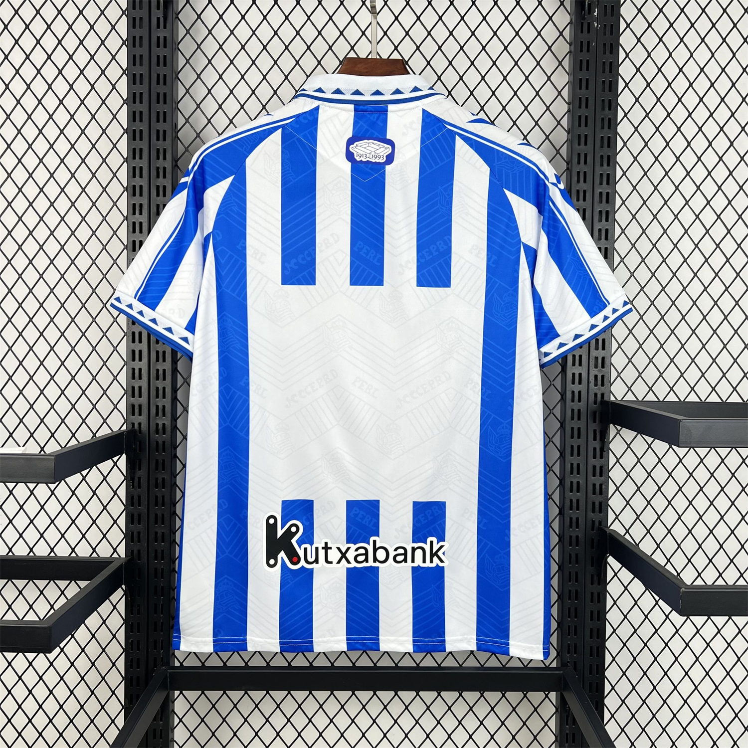 AlphaJersey-Real Sociedad 25-26 White With Royal Blue Retro Style Special Jersey - Fans Version
