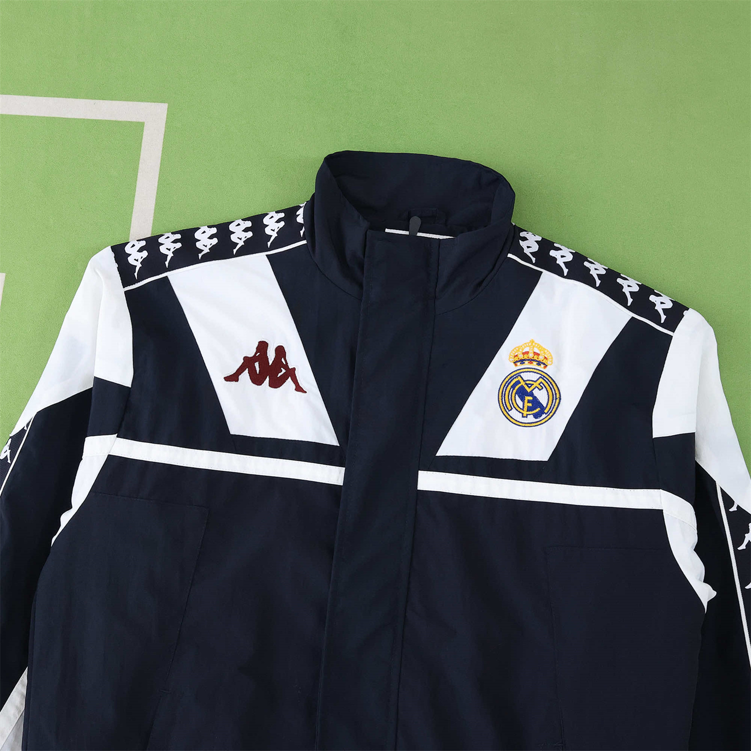 AlphaJersey-Real Madrid 25-26 Throwback Windbreaker Jacket - Black