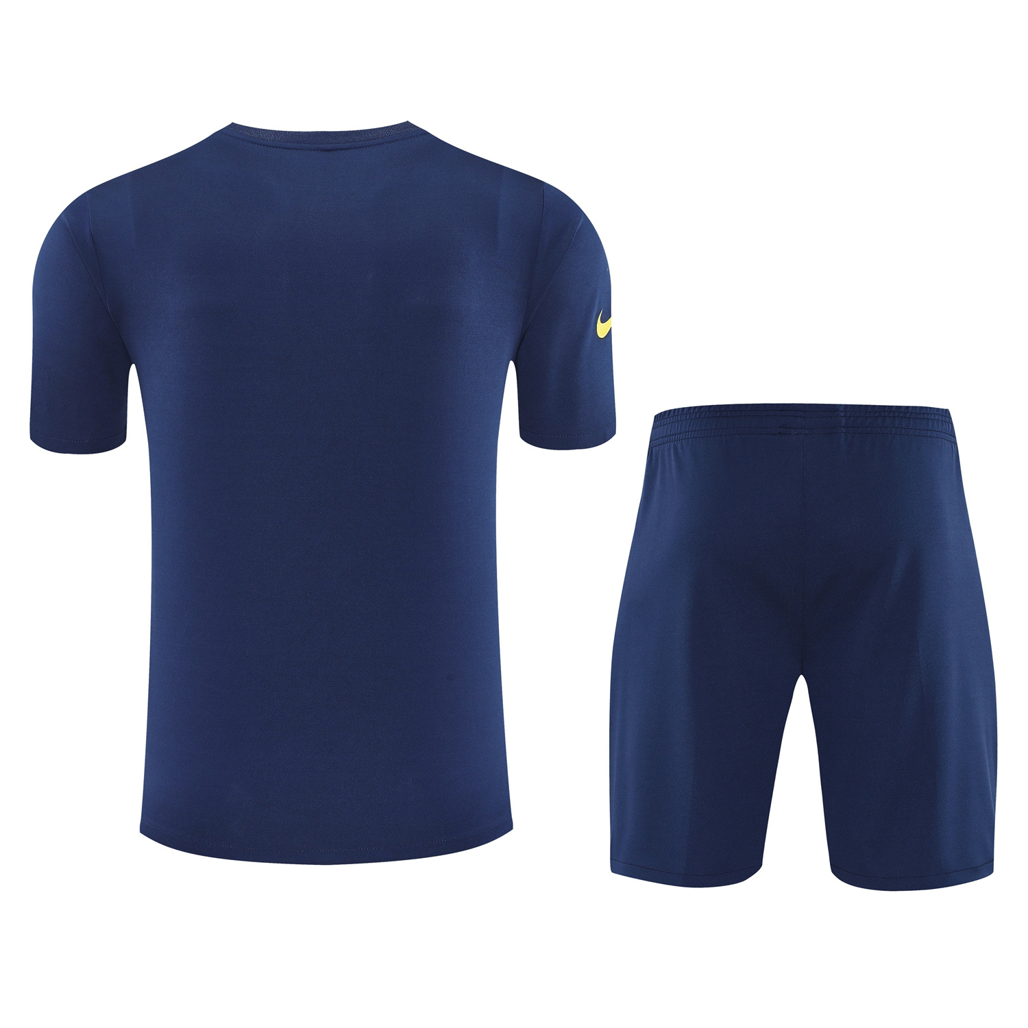 AlphaJersey-Atletico Madrid Short-Sleeve Training Set - Blue Yellow Top & Blue Shorts