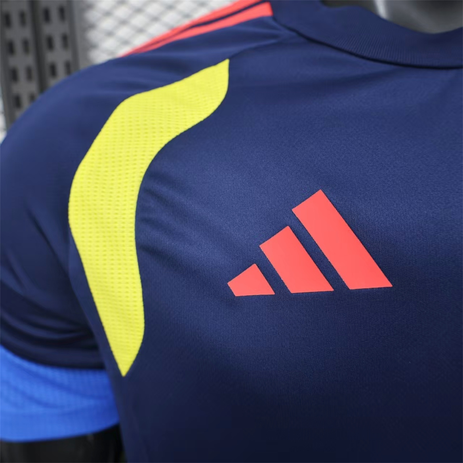 AlphaJersey-Colombia 2026 Dark Blue Pre-Match Training Jersey - Player Version