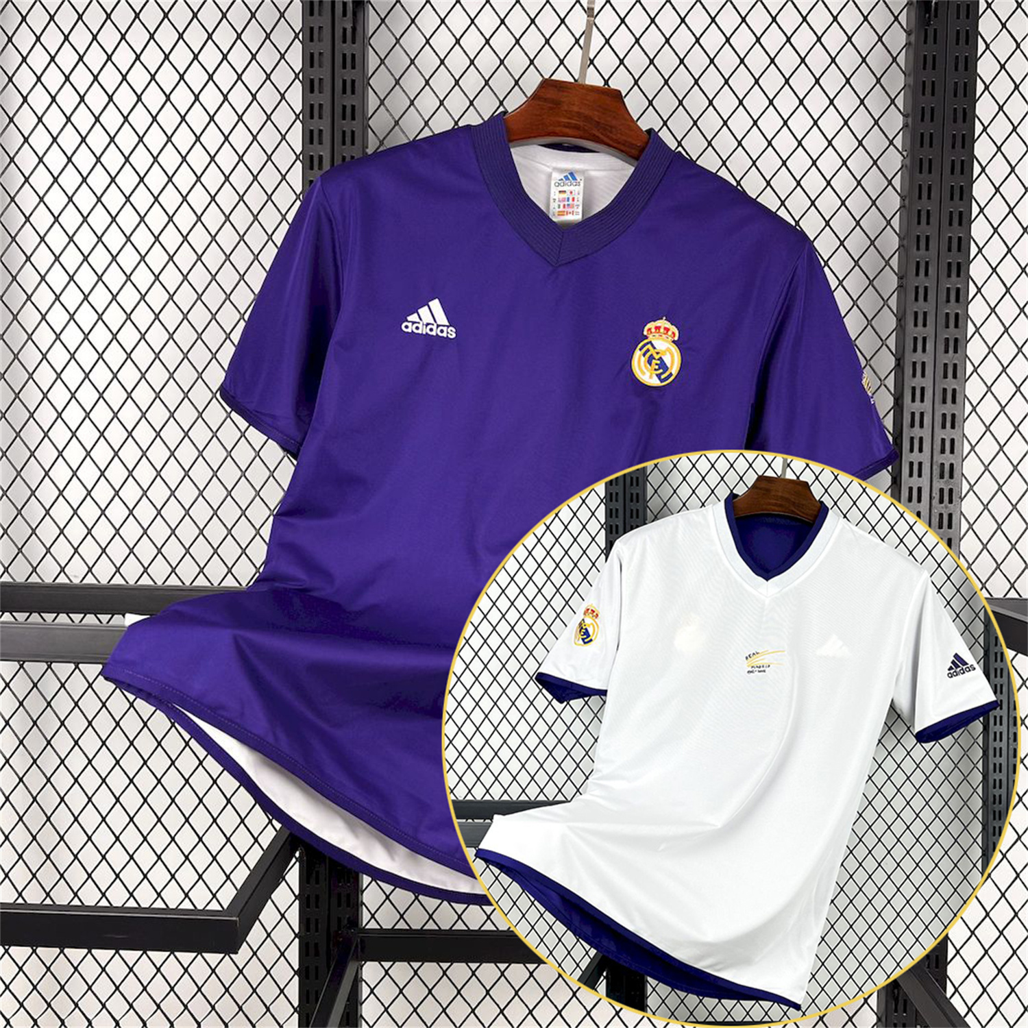 AlphaJersey-Retro Real Madrid 2002-03 Reversible Double-sided Centenary Third Unsponsored Jersey