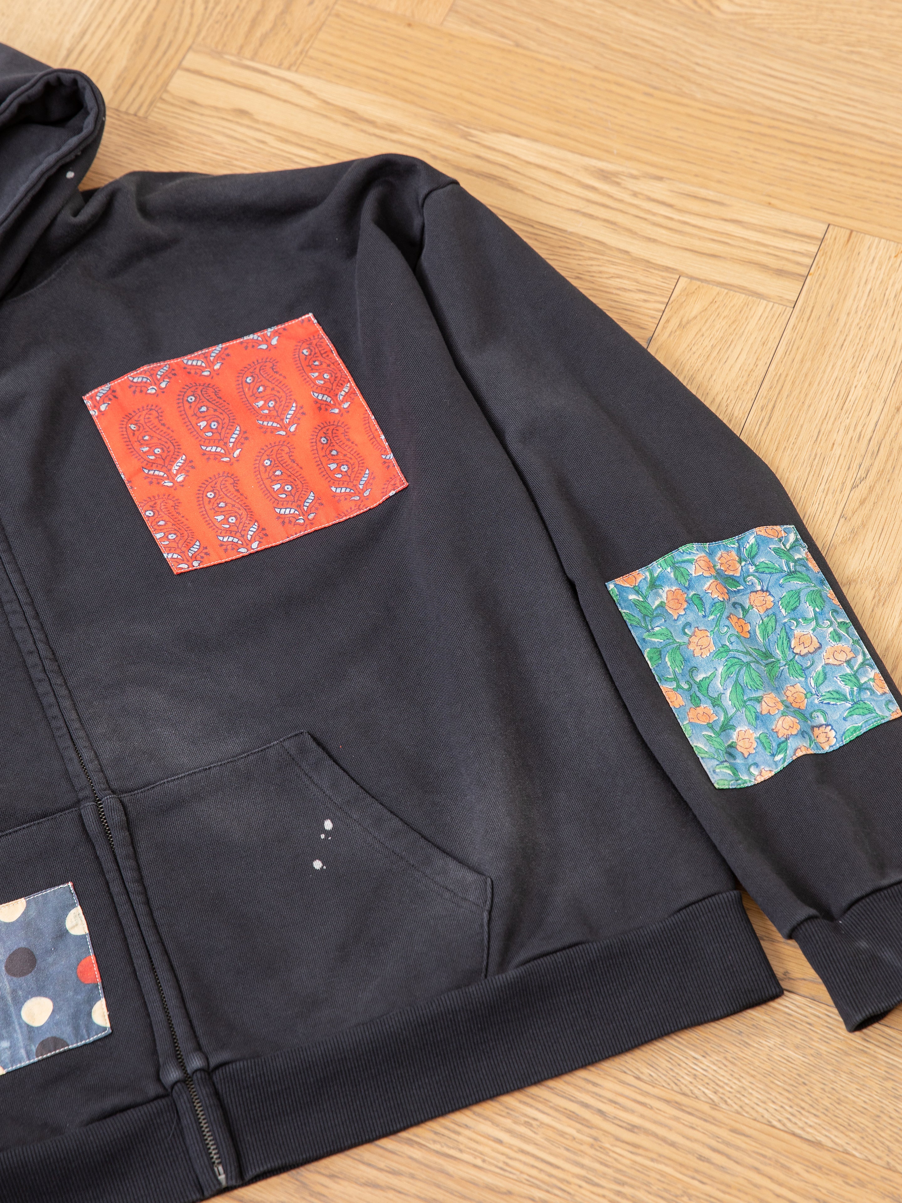 Tapestry Patchwork Zip Up Hoodie | Modern Menswear by yycbvcnbmmnbm