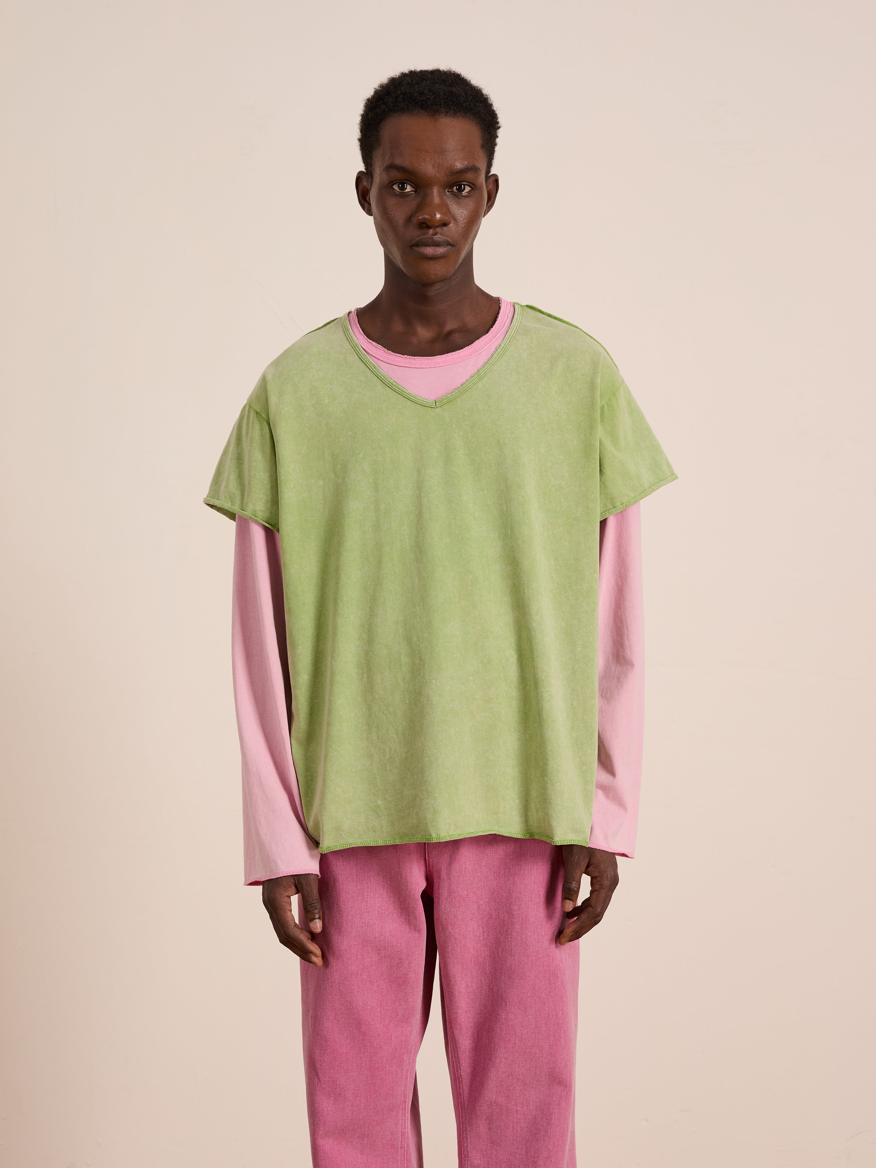Double Layer LS Tee | Modern Menswear by yycbvcnbmmnbm