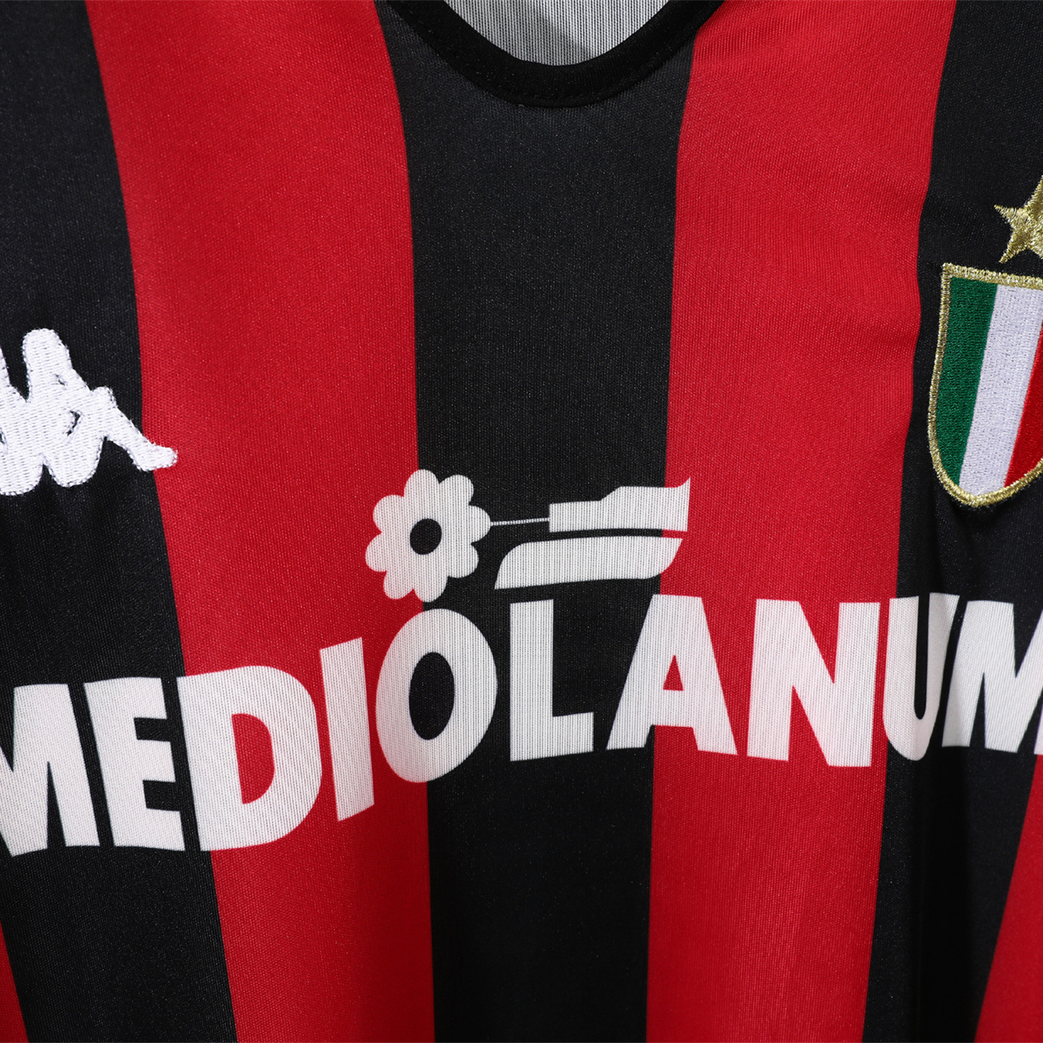 AlphaJersey-Retro AC Milan 1988-89 Home Long Sleeves Jersey