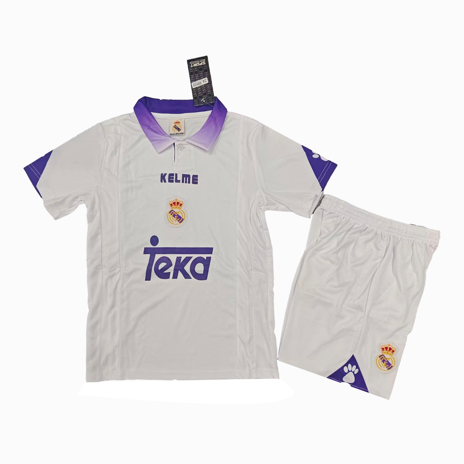 AlphaJersey-Retro Real Madrid 1997-98 Home Kids Kit