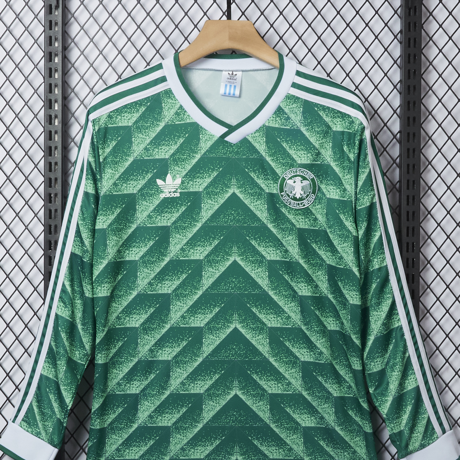 AlphaJersey-Retro Germany 1990 Away Long Sleeves Jersey