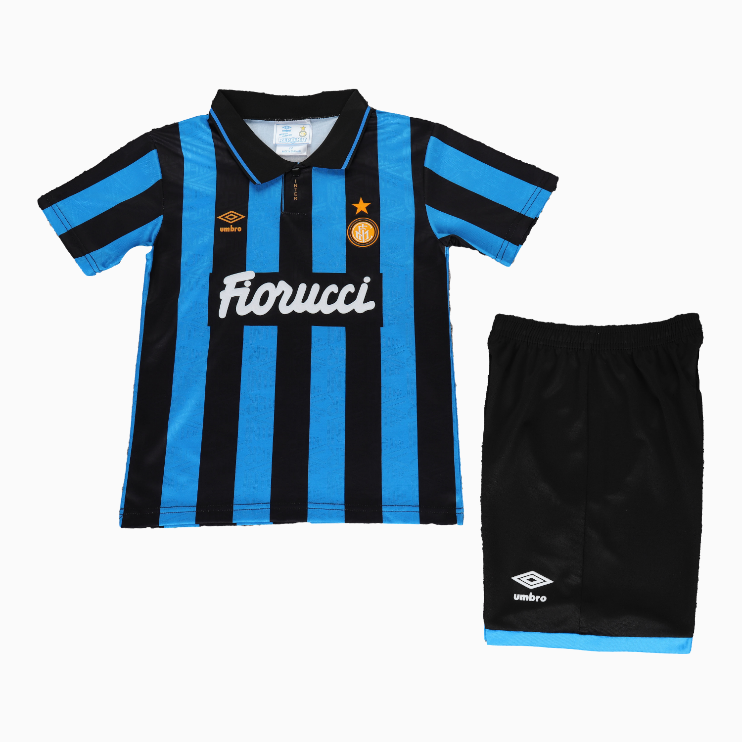 AlphaJersey-Retro Inter Milan 1992-94 Home Kids Kit