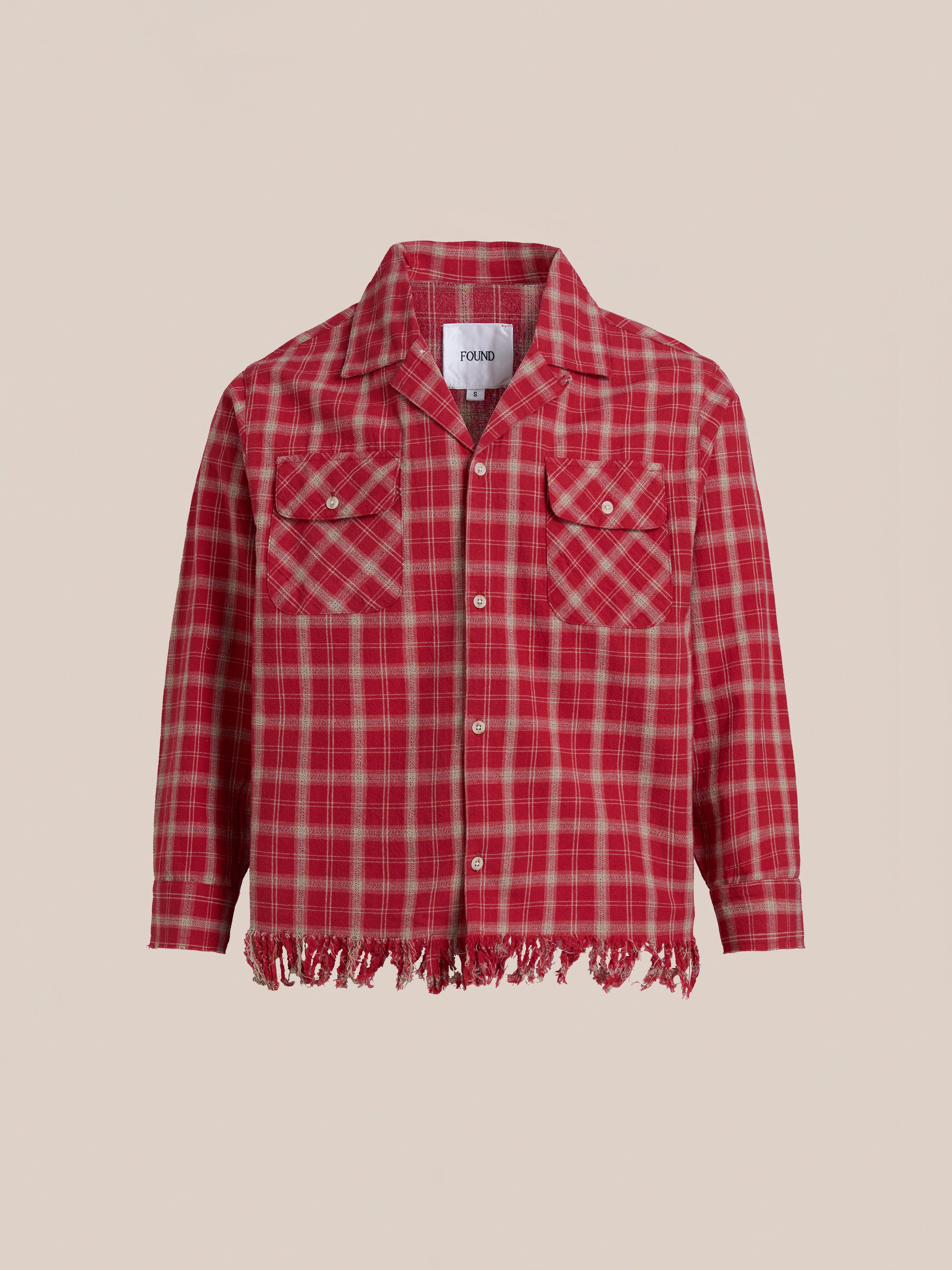 Raw Cut Fringe Plaid Camp Shirt | Modern Menswear by yycbvcnbmmnbm