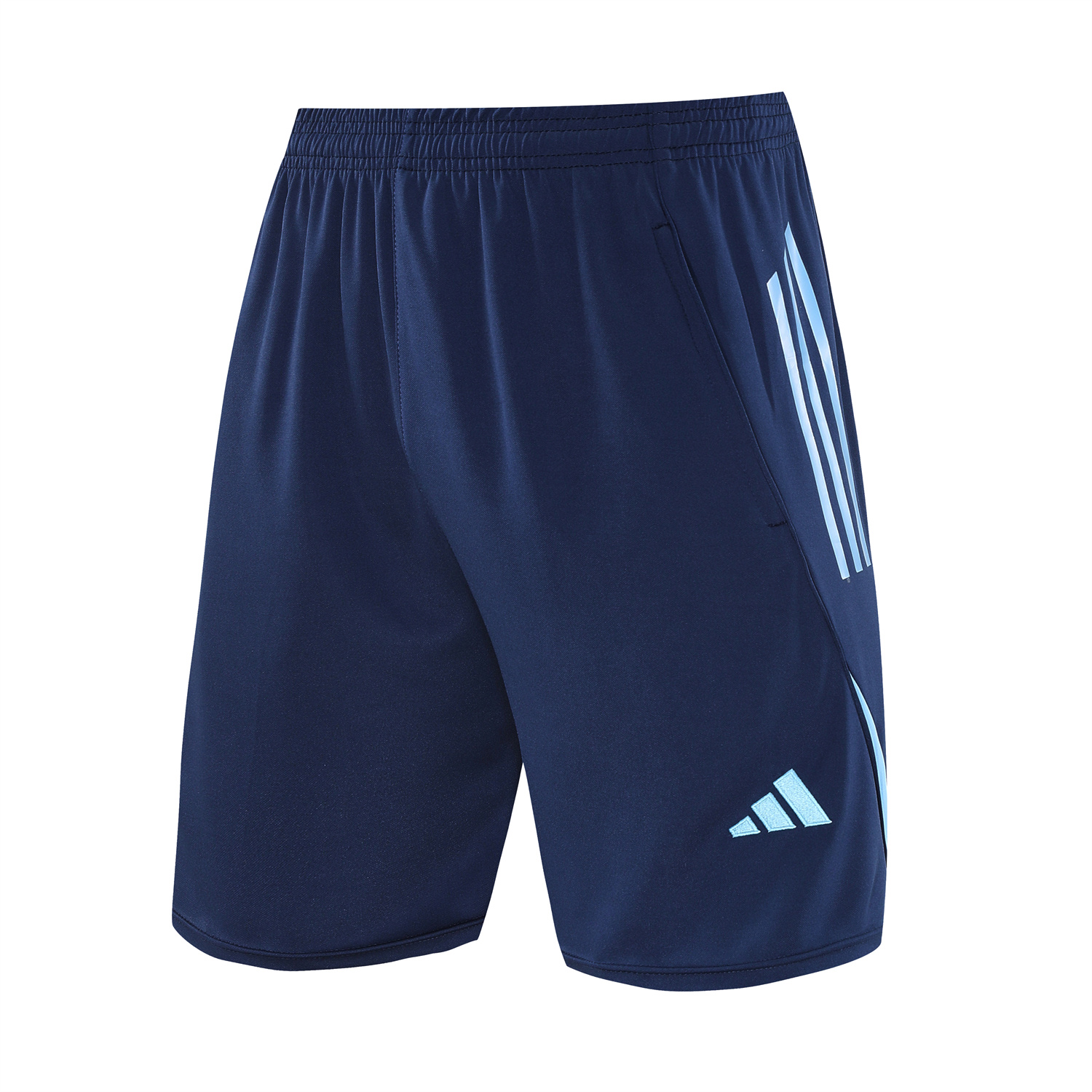AlphaJersey-Real Madrid 25-26 Short-Sleeve Training Set - Blue Water Pattern Top & Deep Blue Shorts
