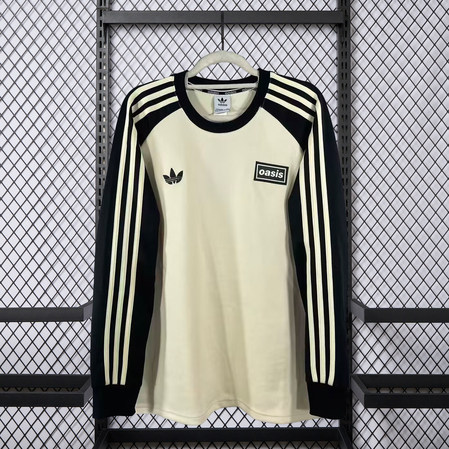 AlphaJersey-Adidas 25-26 Oasis Originals Tour Cream Long Sleeves Jersey - Fans Version