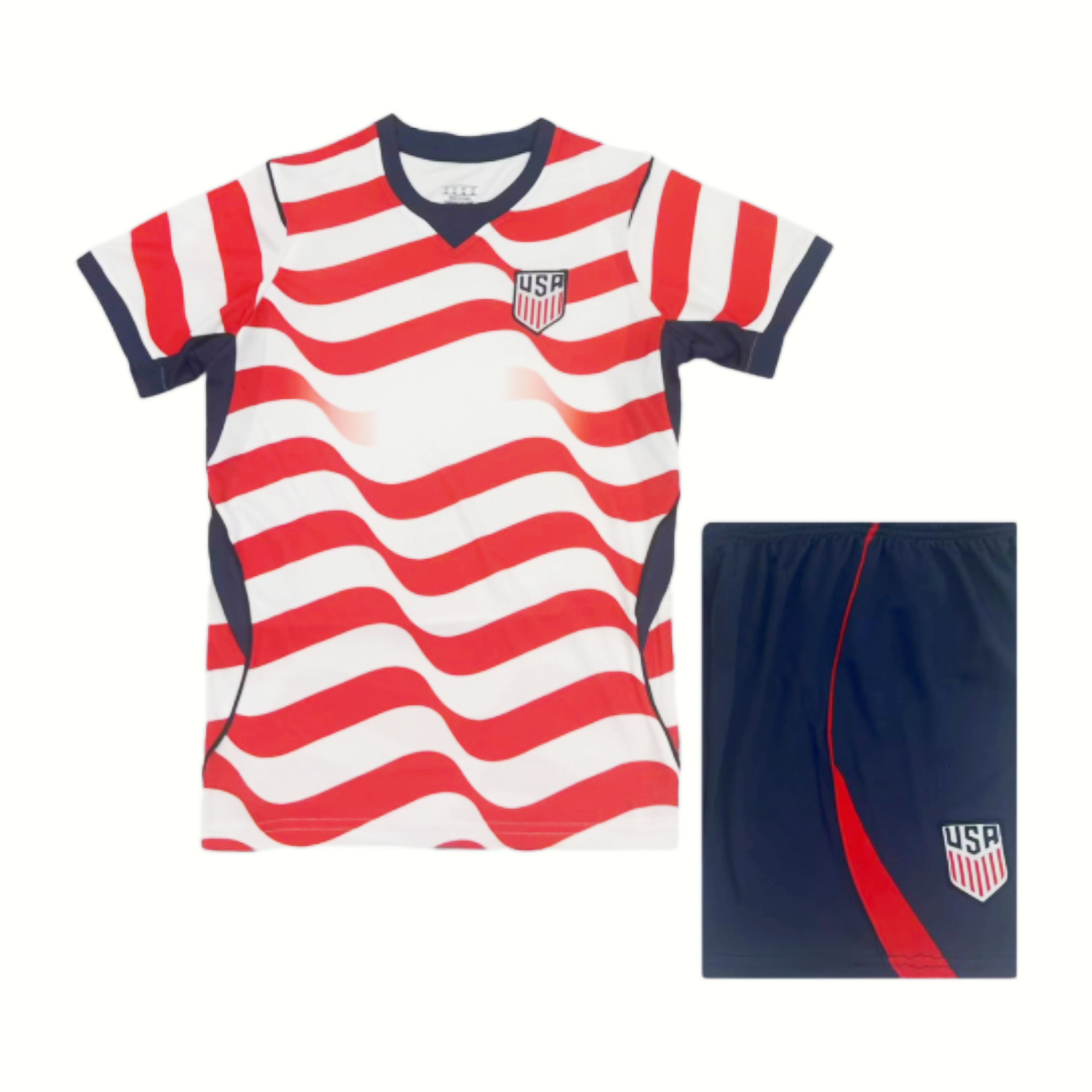 AlphaJersey-【Chest Blank】United States USA 2026 Home Kids Kit