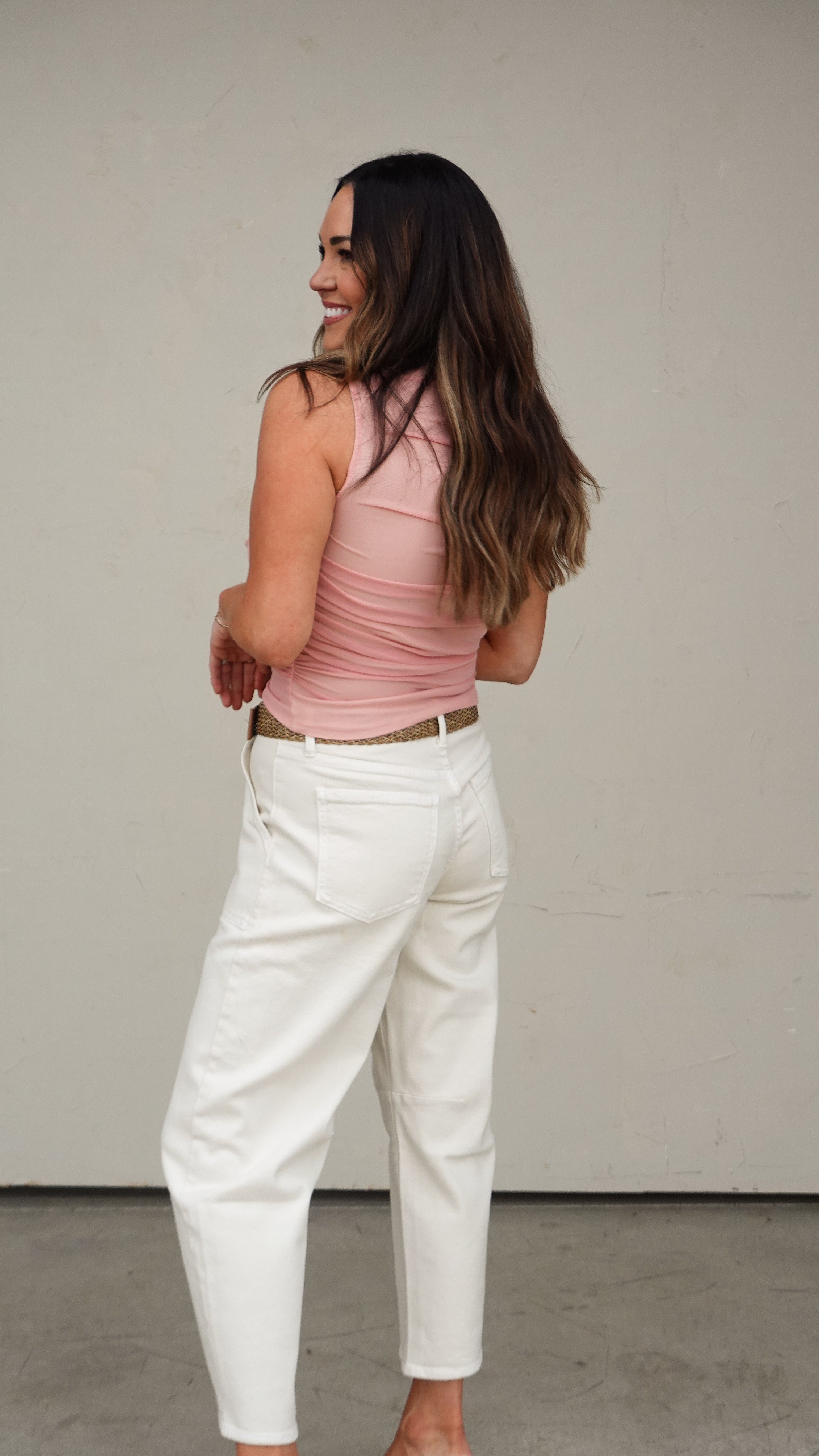 Rose Pink Mesh Tank Top | Elegant Women's Fashion by coolavocek