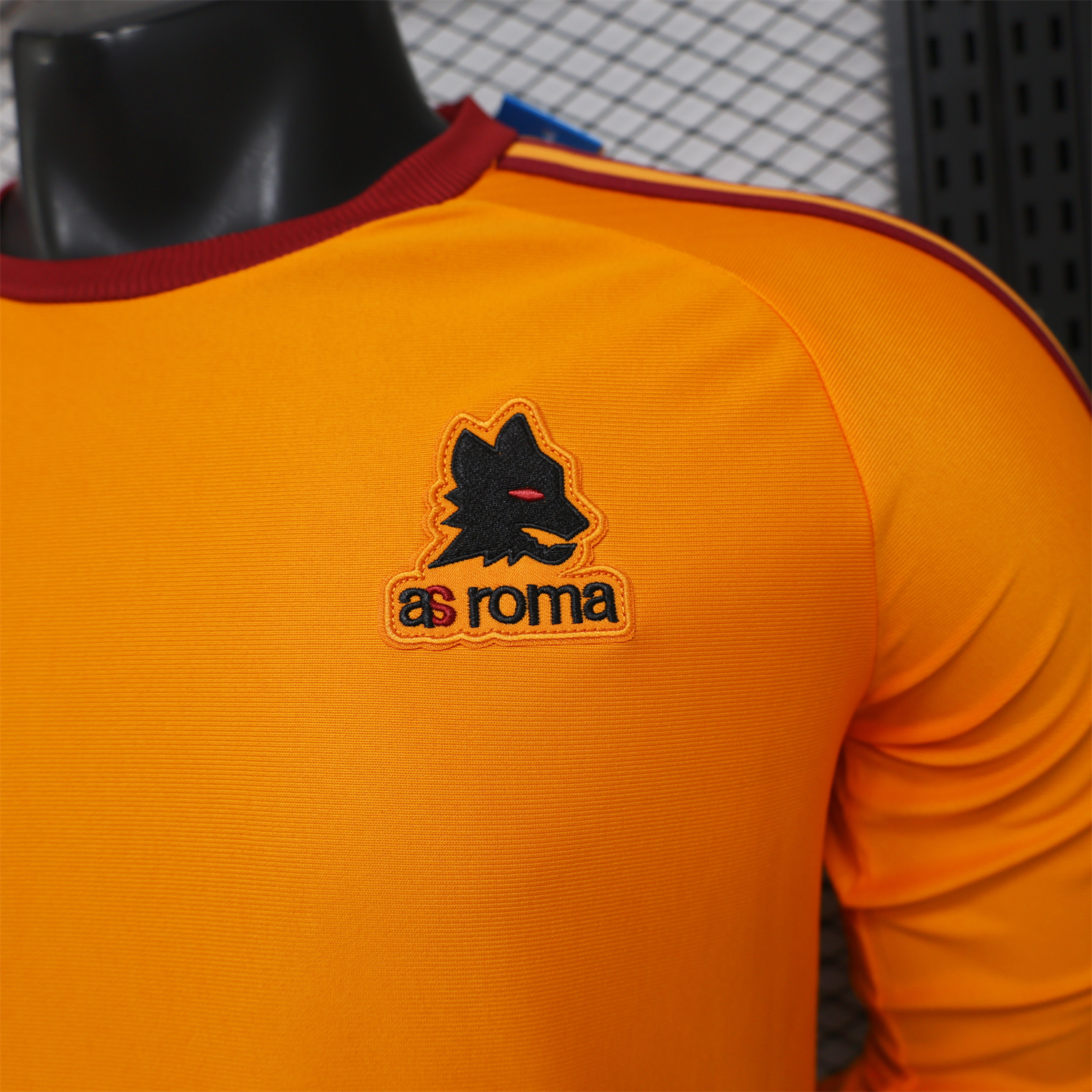 AlphaJersey-AS Roma 25-26 Retro Casual Style Orange Special Long Sleeves Jersey - Player Version