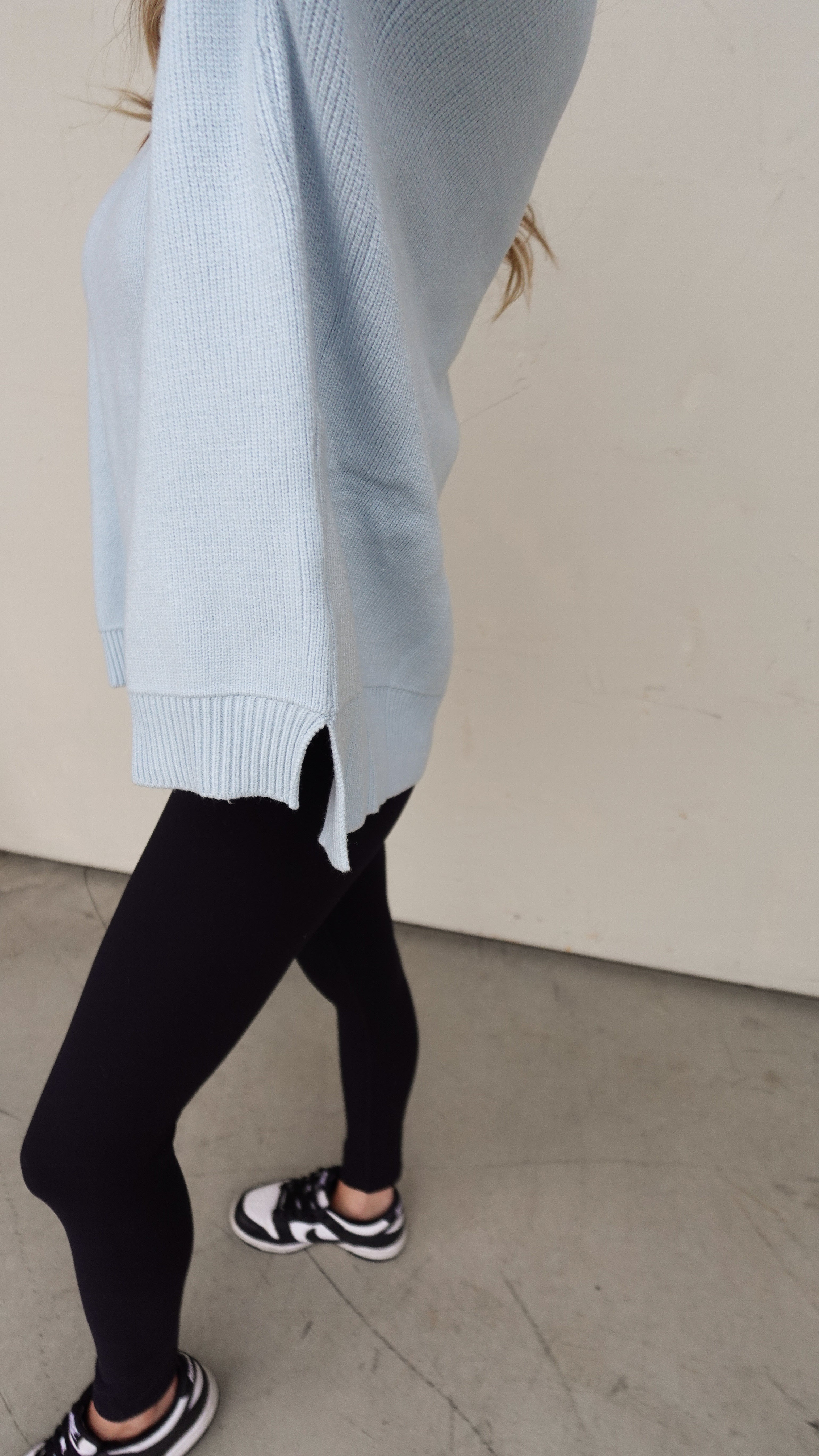 Baby Blue Slouchy Sweater | Elegant Women's Fashion by coolavocek