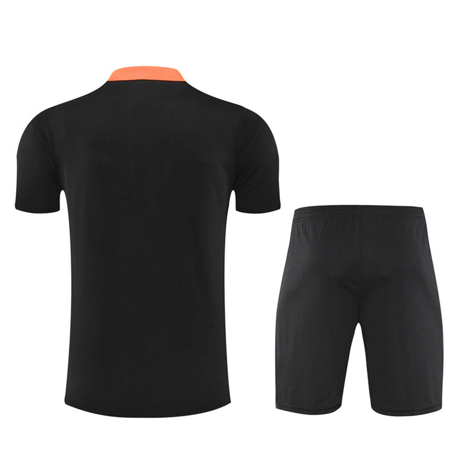 AlphaJersey-Brazil 25-26 Kids Short-Sleeve Training Set - Black Top & Black Shorts