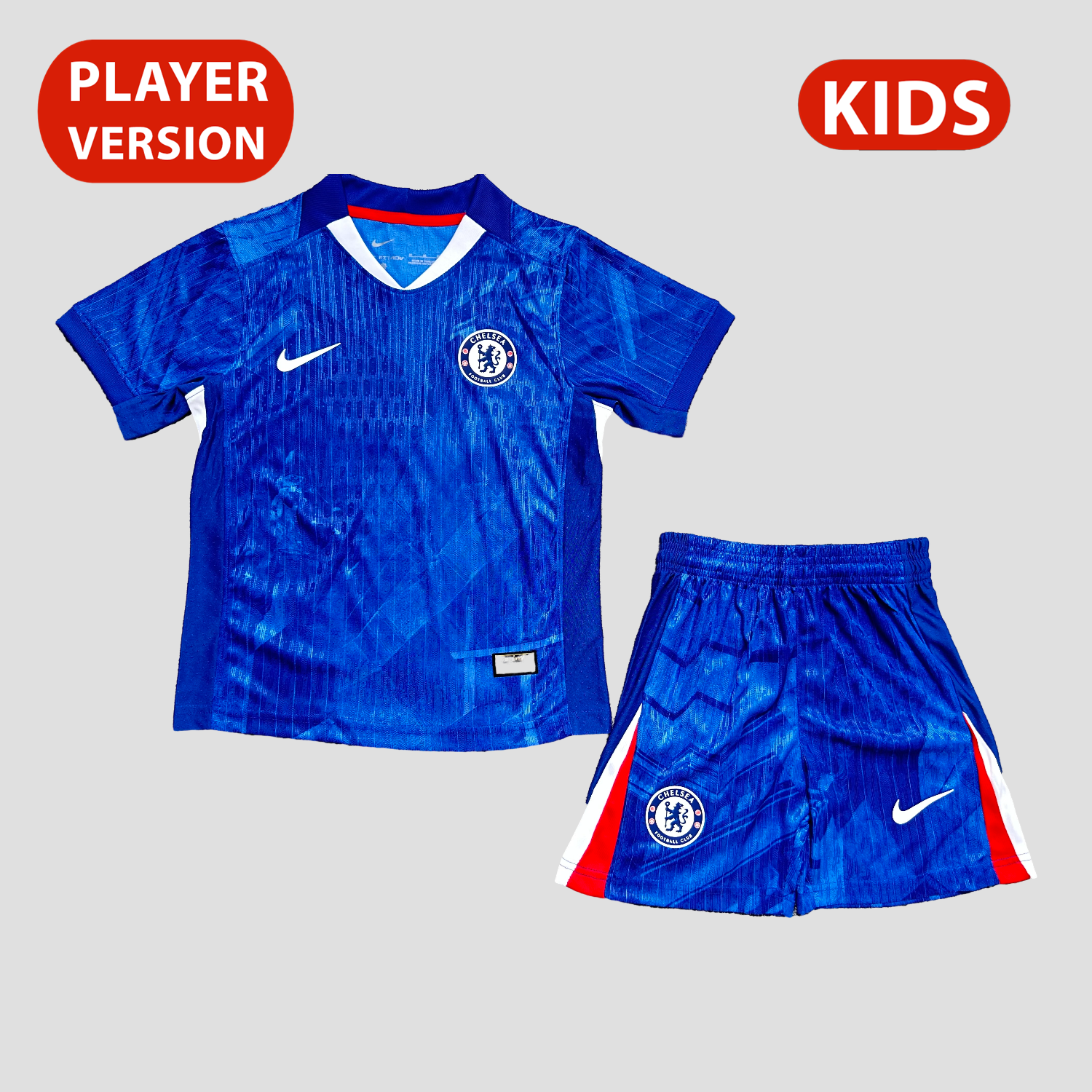 AlphaJersey-C.H.E.L.S.E.A 25-26 Home Unsponsored Blue Kids Kit - Player Version