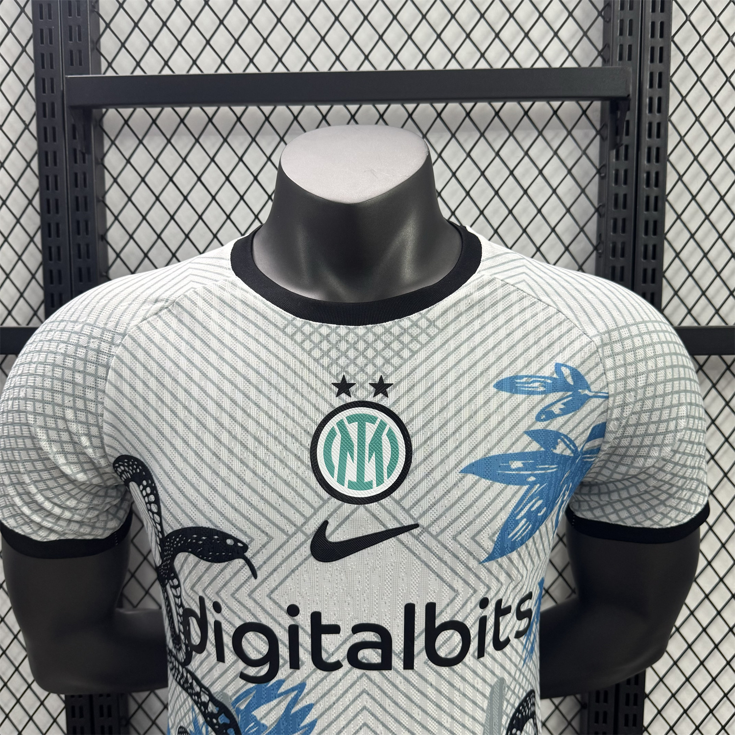 AlphaJersey-Inter Milan 25-26 Black Snake Special White Jersey - Player Version