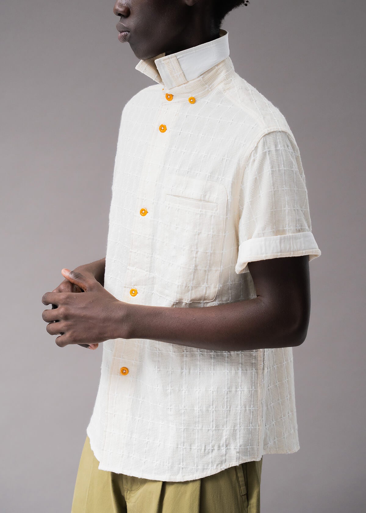 Embroidered Cream Plaid | Modern Menswear by yycbvcnbmmnbm