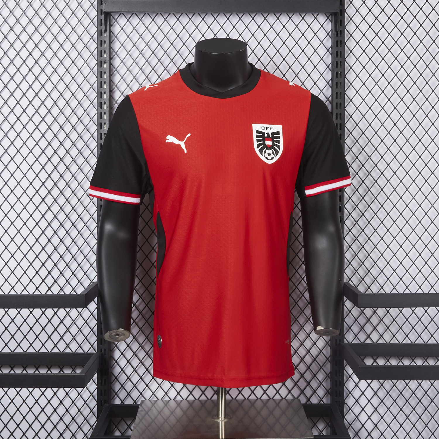 AlphaJersey-Austria 2026 Home Red Jersey - Player Version