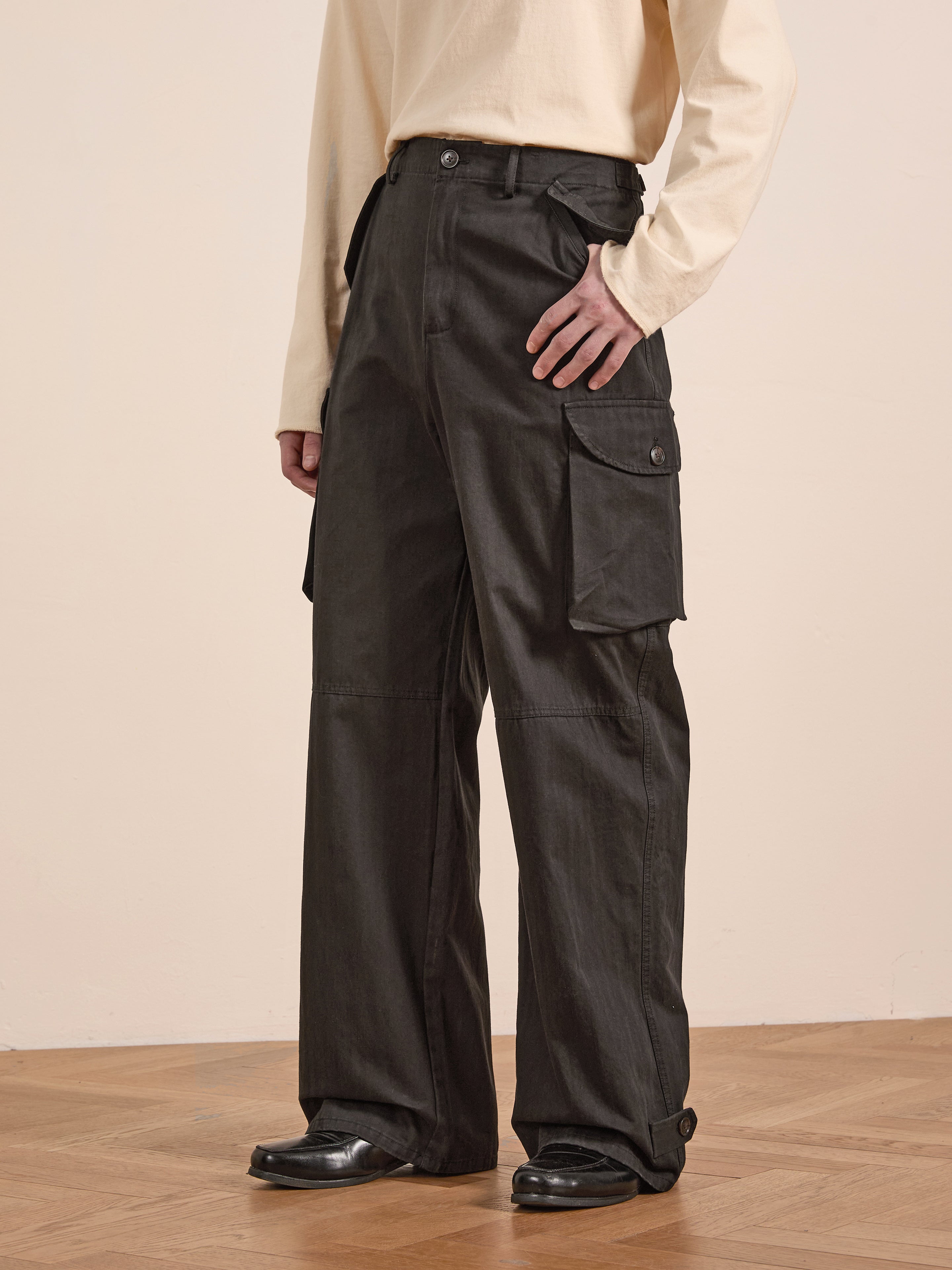 Utility Herringbone Cargo Pants | Modern Menswear by yycbvcnbmmnbm