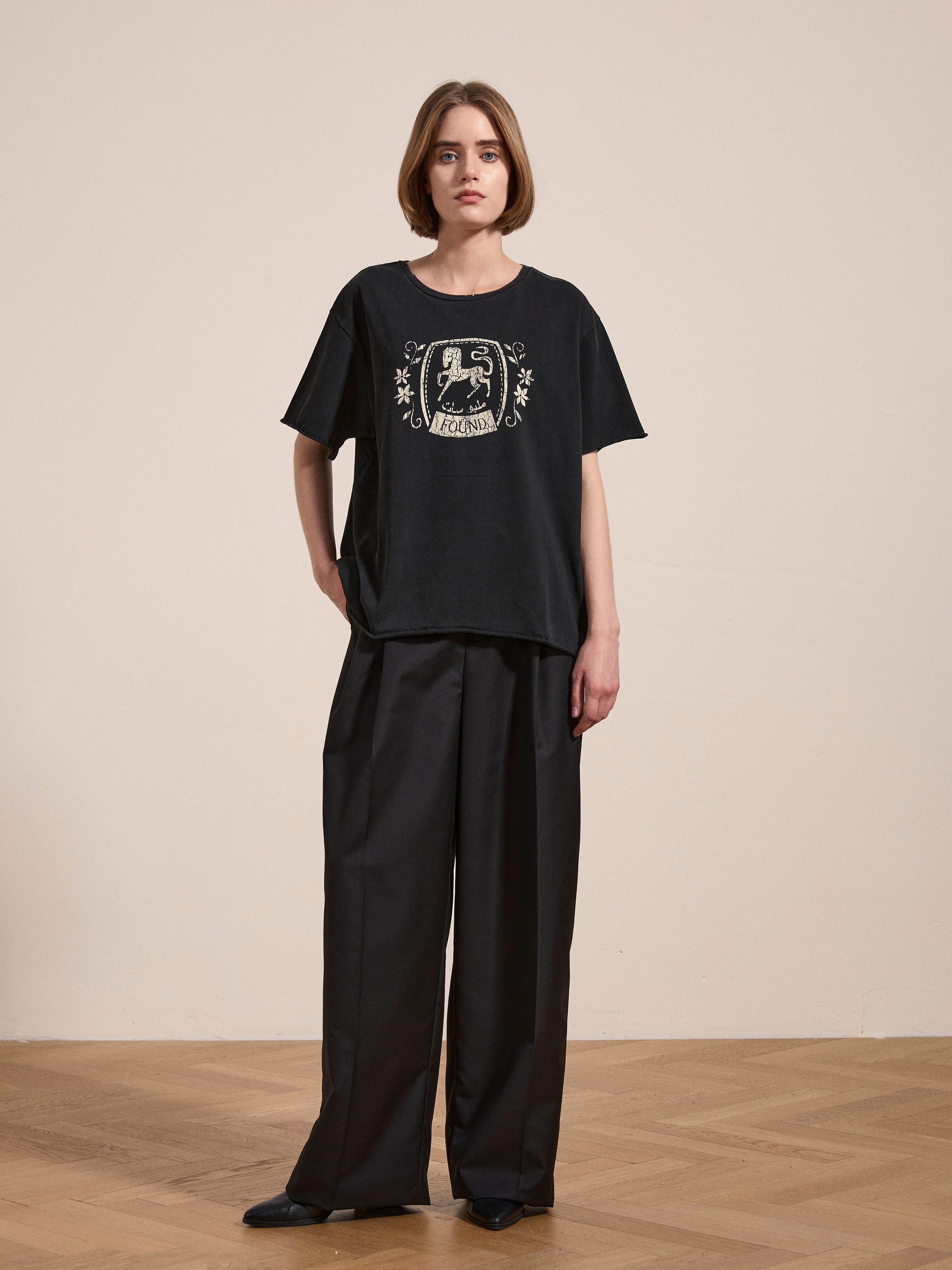 Horse Logo Print Tee | Modern Menswear by yycbvcnbmmnbm