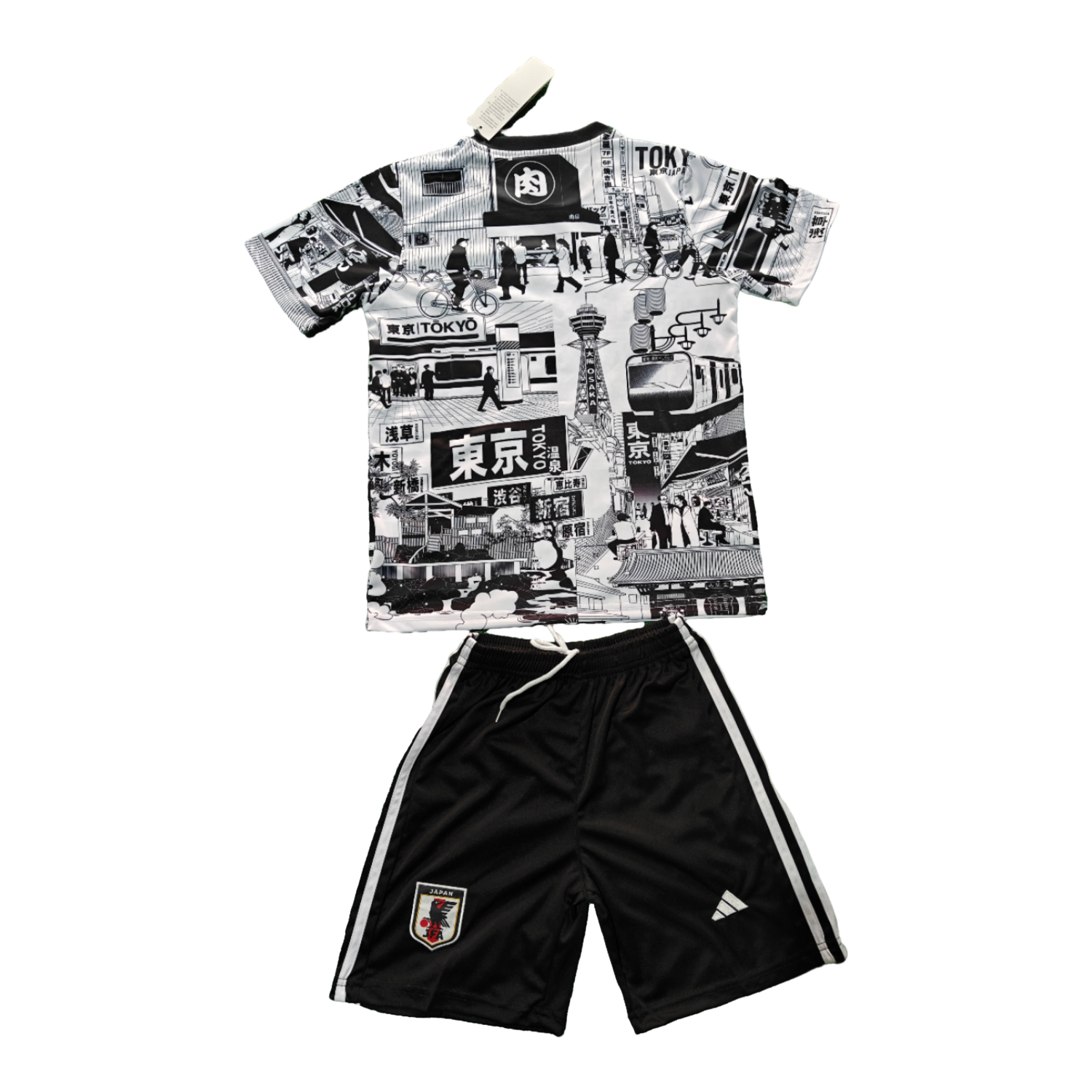 AlphaJersey-Japan 25-26 Tokyo City Appearance White And Black Special Kids Kit