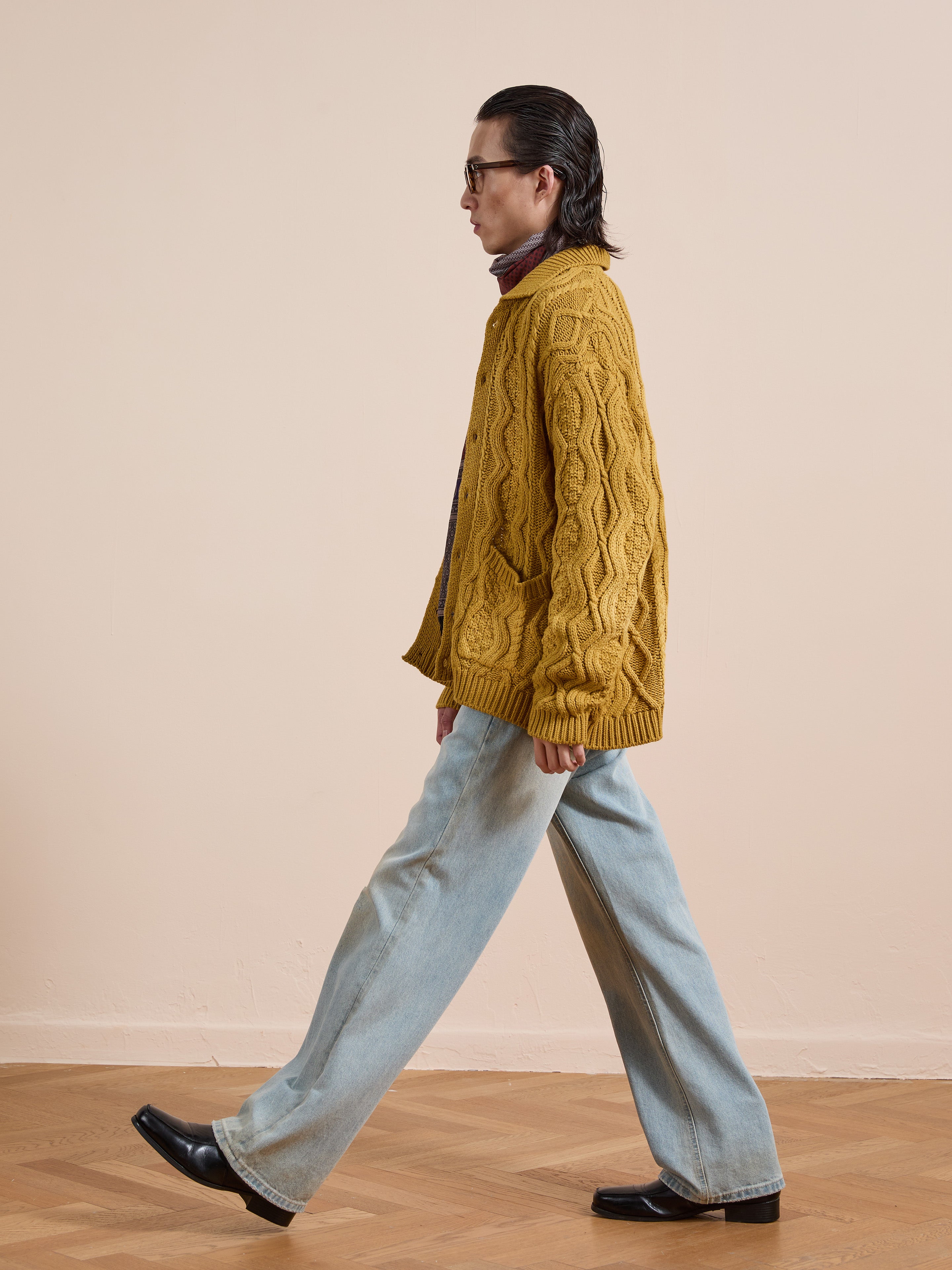 Cable Knit Buttoned Cardigan | Modern Menswear by yycbvcnbmmnbm