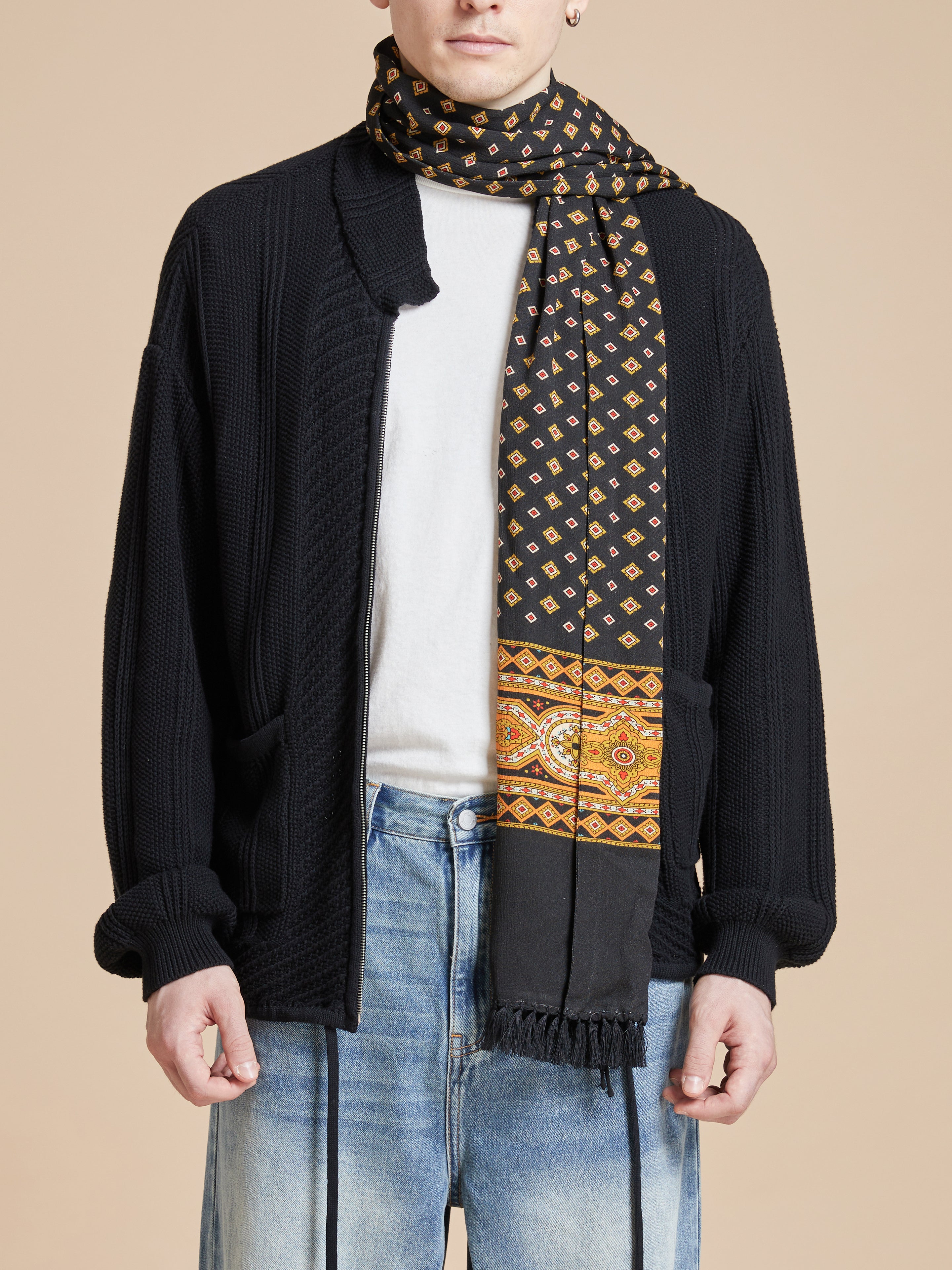 Pastures Print Scarf | Modern Menswear by yycbvcnbmmnbm