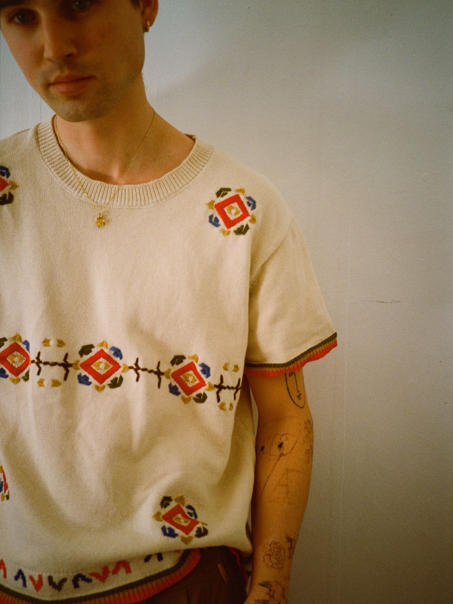 Knit Flower Petal Tee | Modern Menswear by yycbvcnbmmnbm