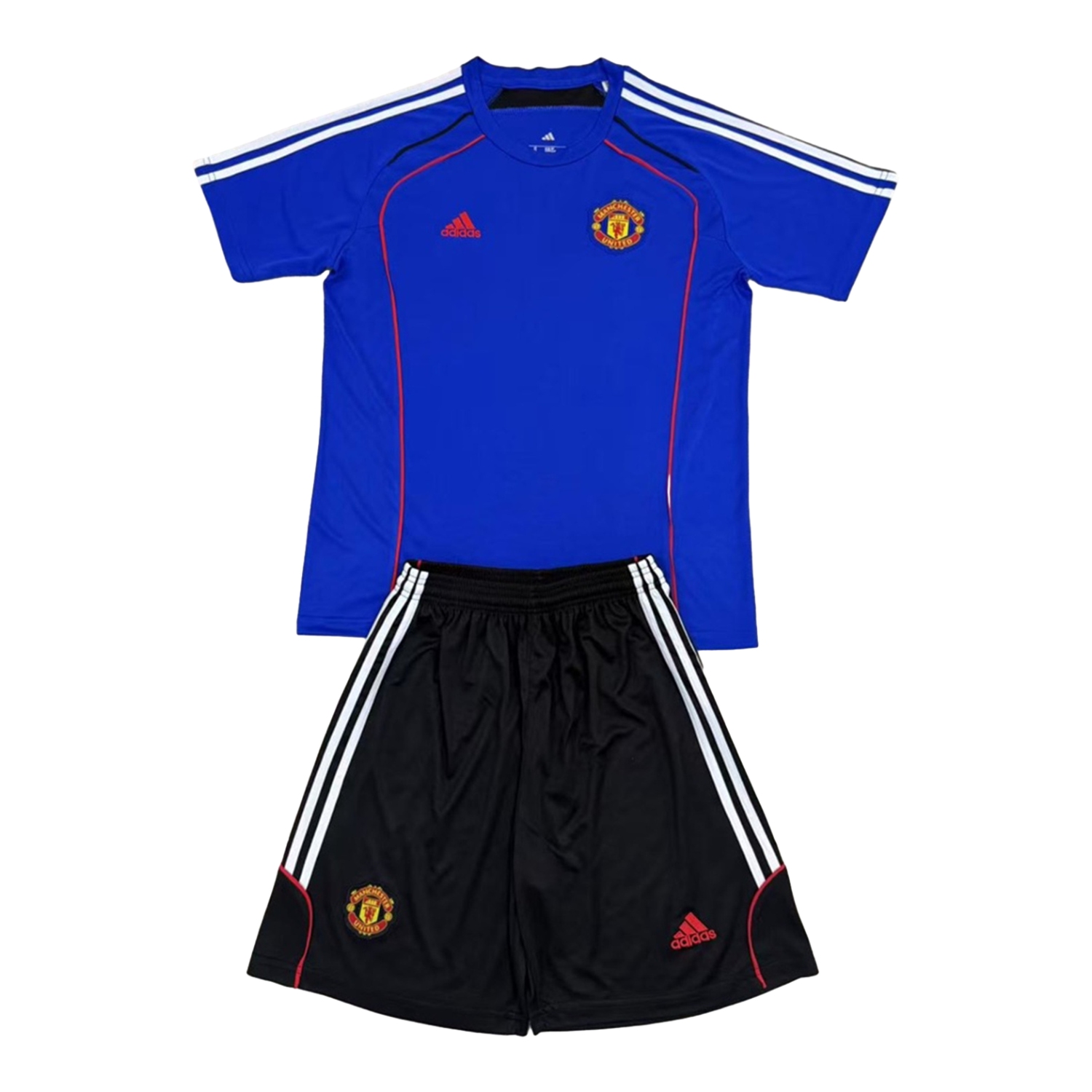 AlphaJersey-Manchester United 25-26 Urban Purtist Throwback Blue Men's Adult Jersey Set - Fans Version